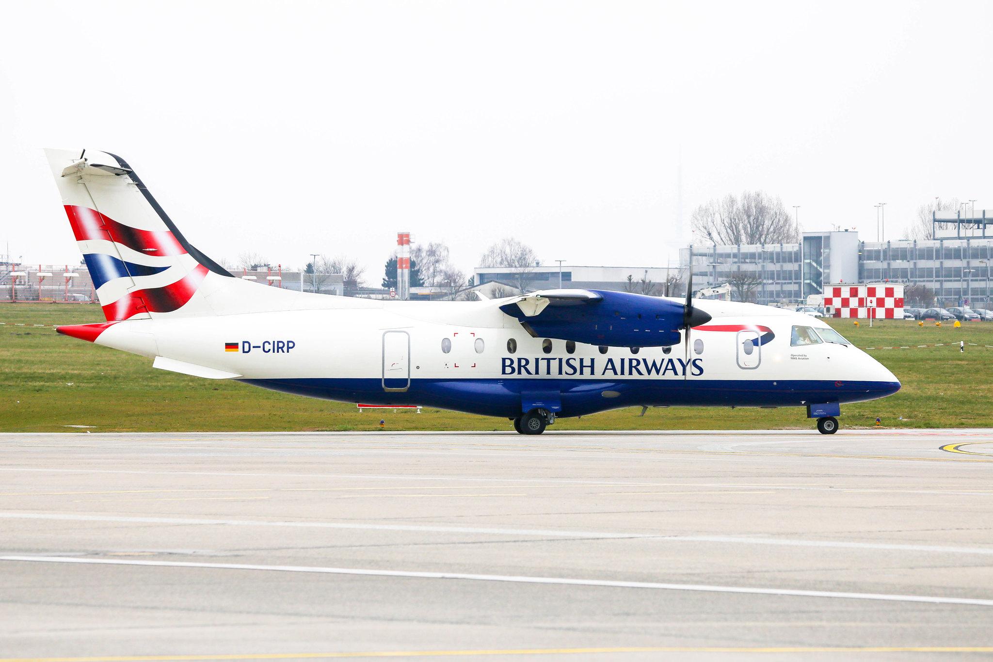 Hamburg Airport: British Airways (BA / BAW) | Operator: SUN-AIR of Scandinavia | D328 | D-CIRP | MSN 3006