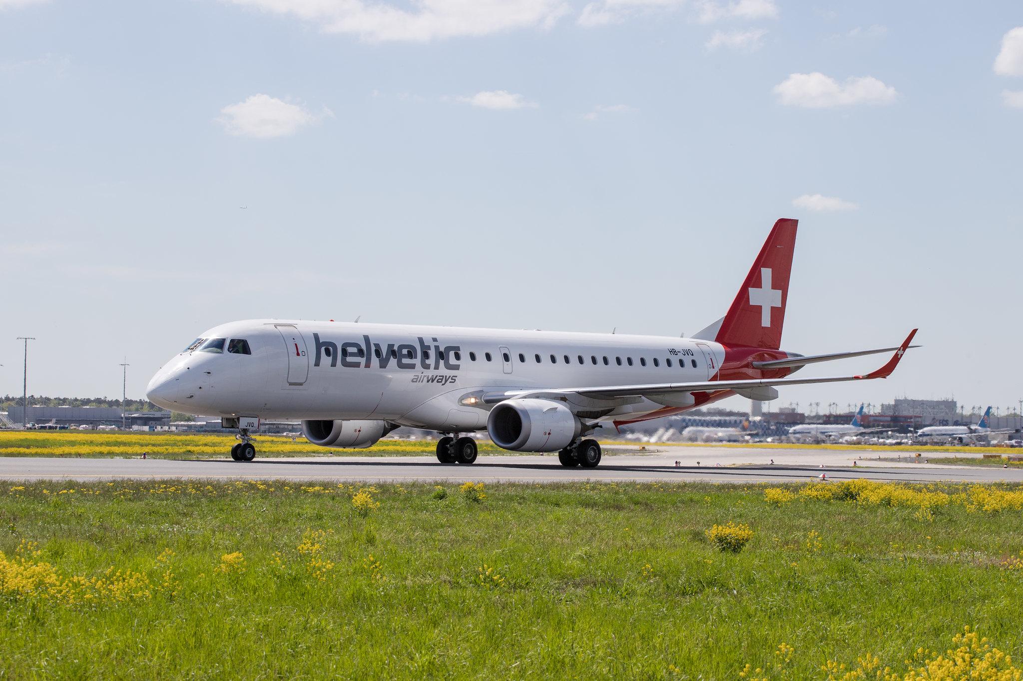 Frankfurt Airport: Helvetic Airways (2L / OAW) |  Embraer E190LR E190 | HB-JVQ | MSN 19000420