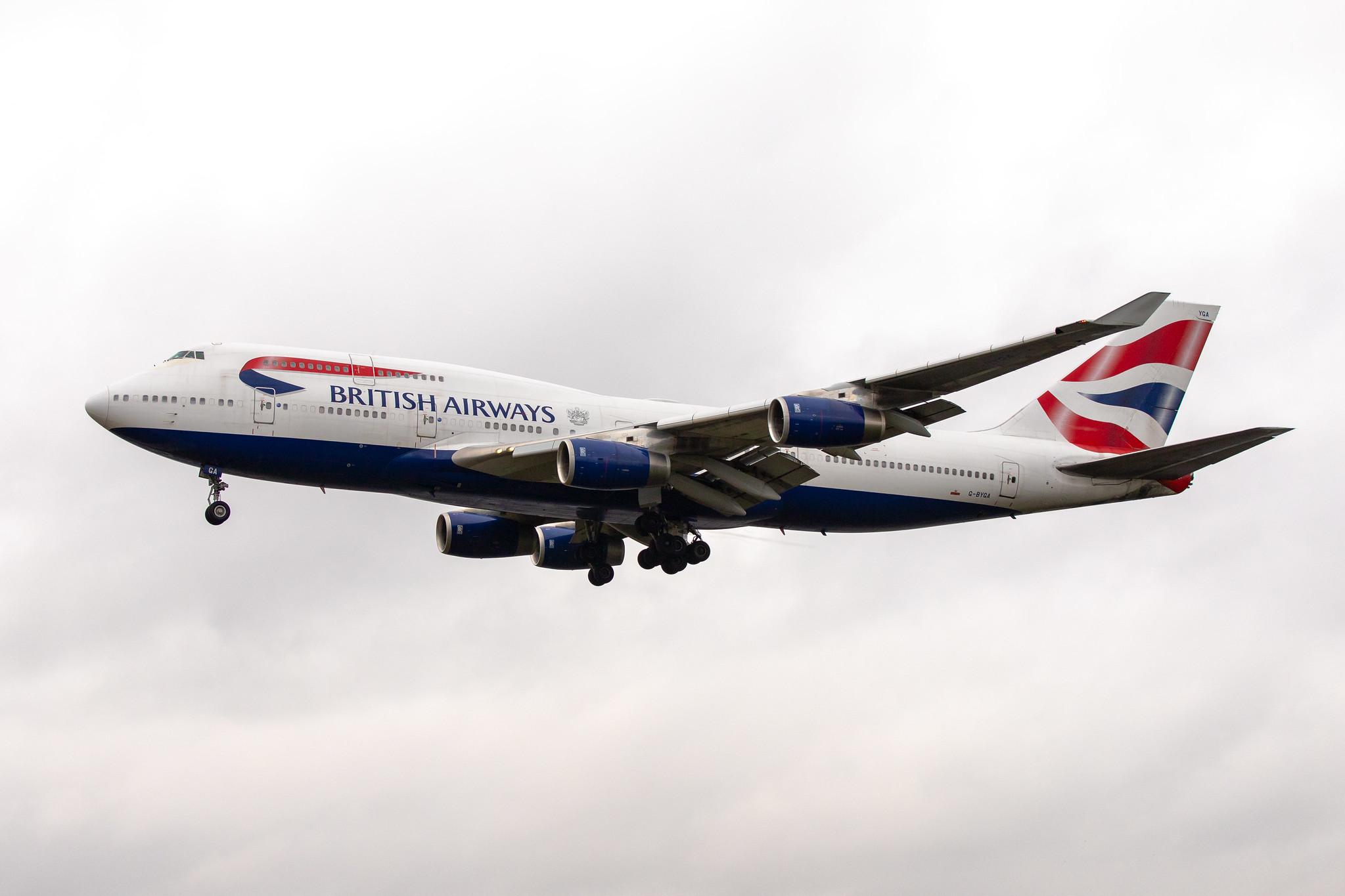 London Heathrow Airport: British Airways (BA / BAW) |  Boeing 747-436 B744 | G-BYGA | MSN 28855