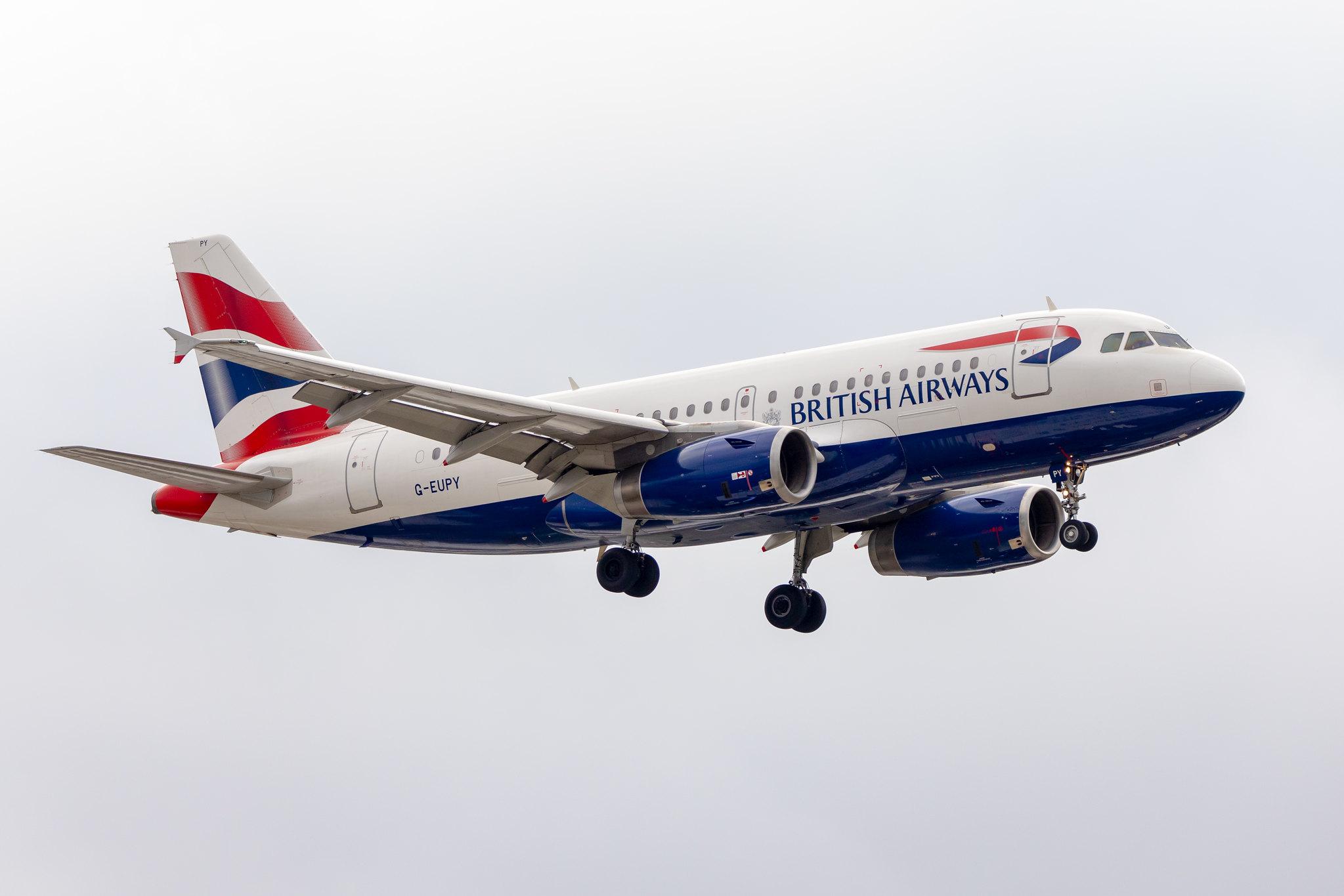 London Heathrow Airport: British Airways (BA / BAW) |  Airbus A319-131 A319 | G-EUPY | MSN 1466