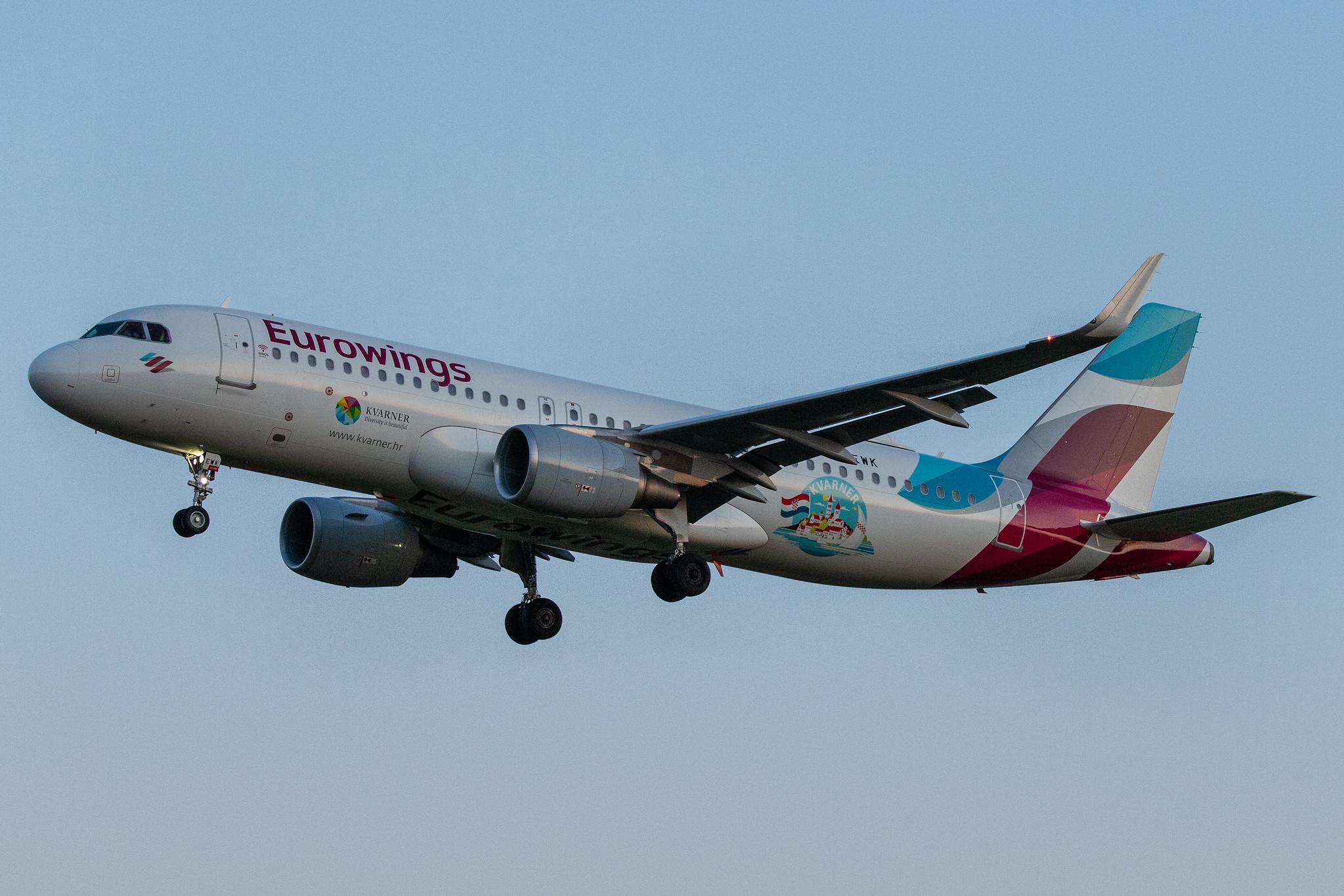 Hamburg Airport: Eurowings (EW / EWG) |  Airbus A320-214 A320 | D-AEWK | MSN 7261