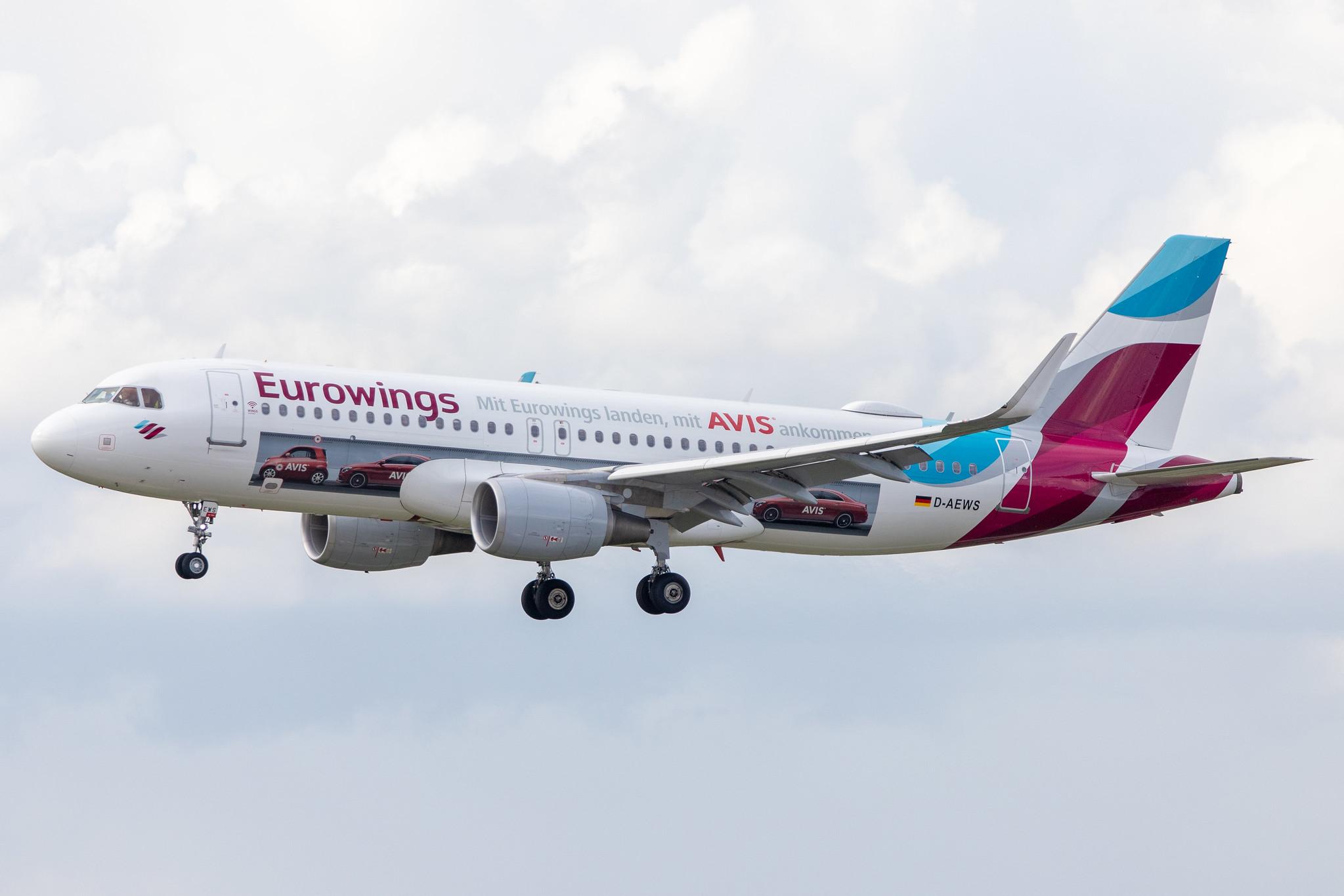 Hamburg Airport: Eurowings (EW / EWG) | Livery: AVIS Livery | Airbus A320-214 A320 | D-AEWS | MSN 7439