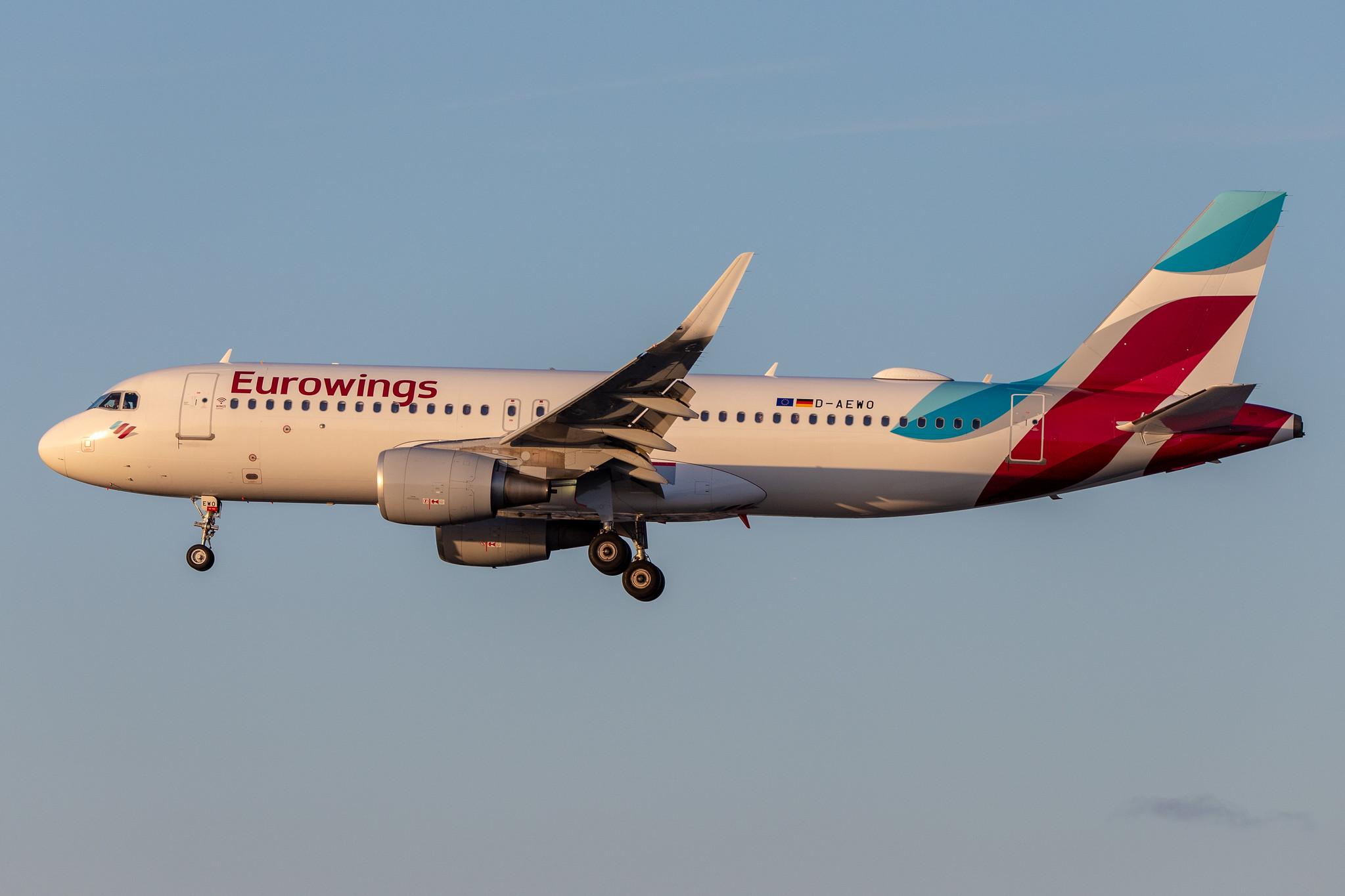 Hamburg Airport: Eurowings (EW / EWG) |  Airbus A320-214 A320 | D-AEWO | MSN 7394