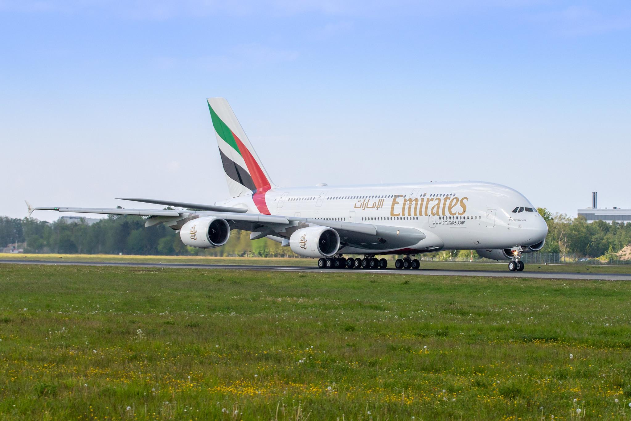 Hamburg Airport: Emirates (EK / UAE) |  Airbus A380-842 A388 | A6-EVC | MSN 248