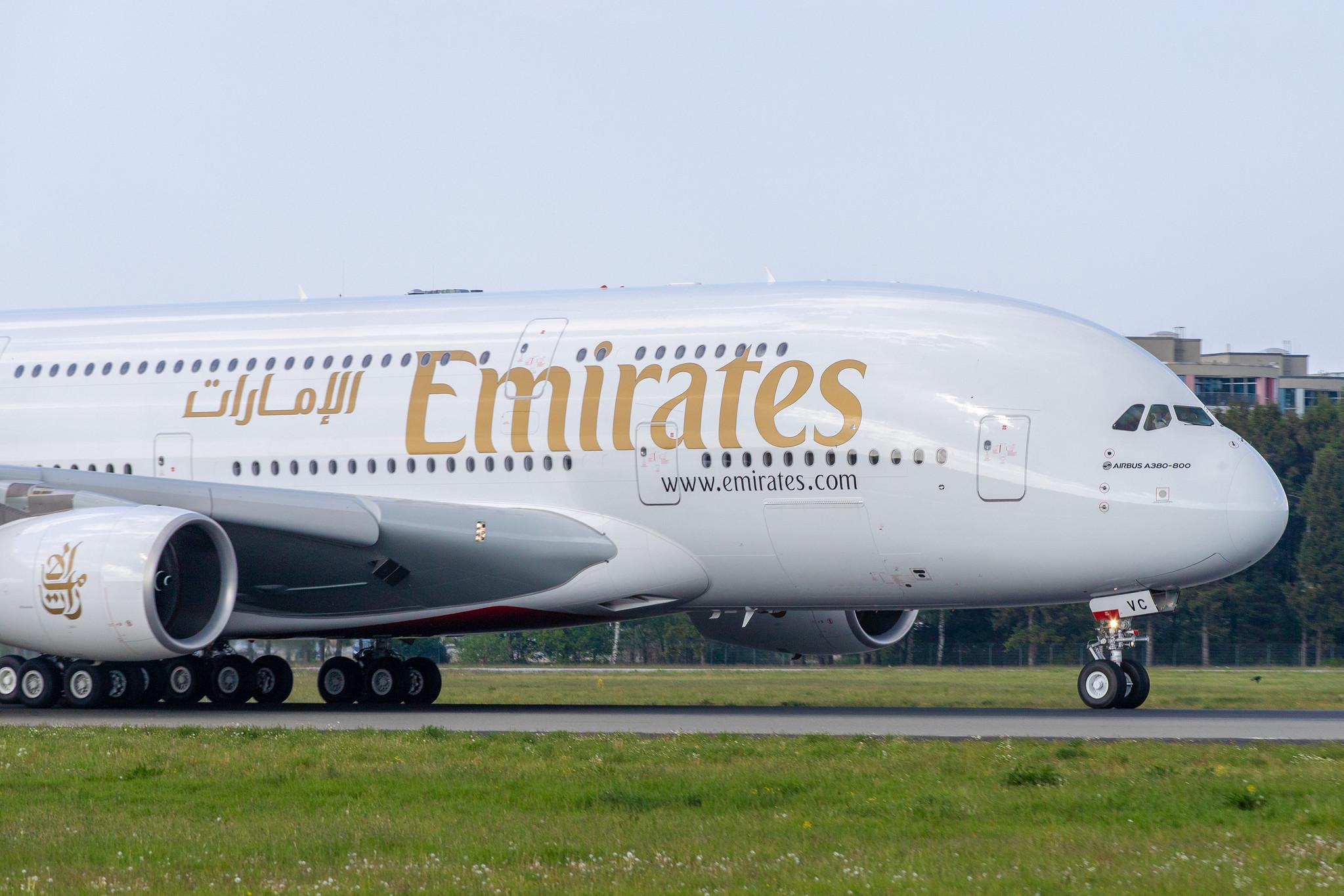 Hamburg Airport: Emirates (EK / UAE) |  Airbus A380-842 A388 | A6-EVC | MSN 248
