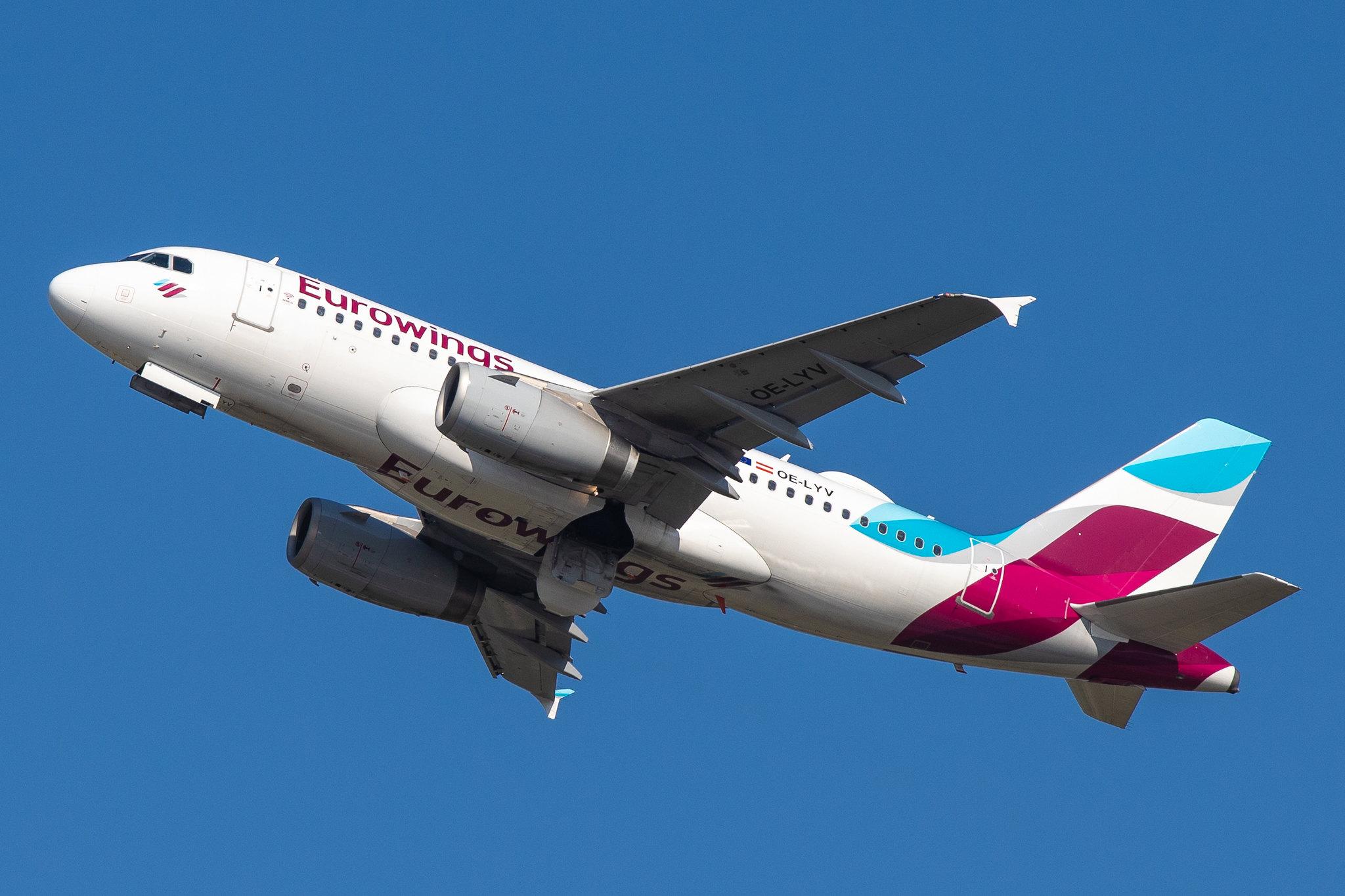 Düsseldorf Airport: Eurowings (EW / EWG) | Operator: Eurowings Europe |  Airbus A319-132 A319 | OE-LYV | MSN 5043