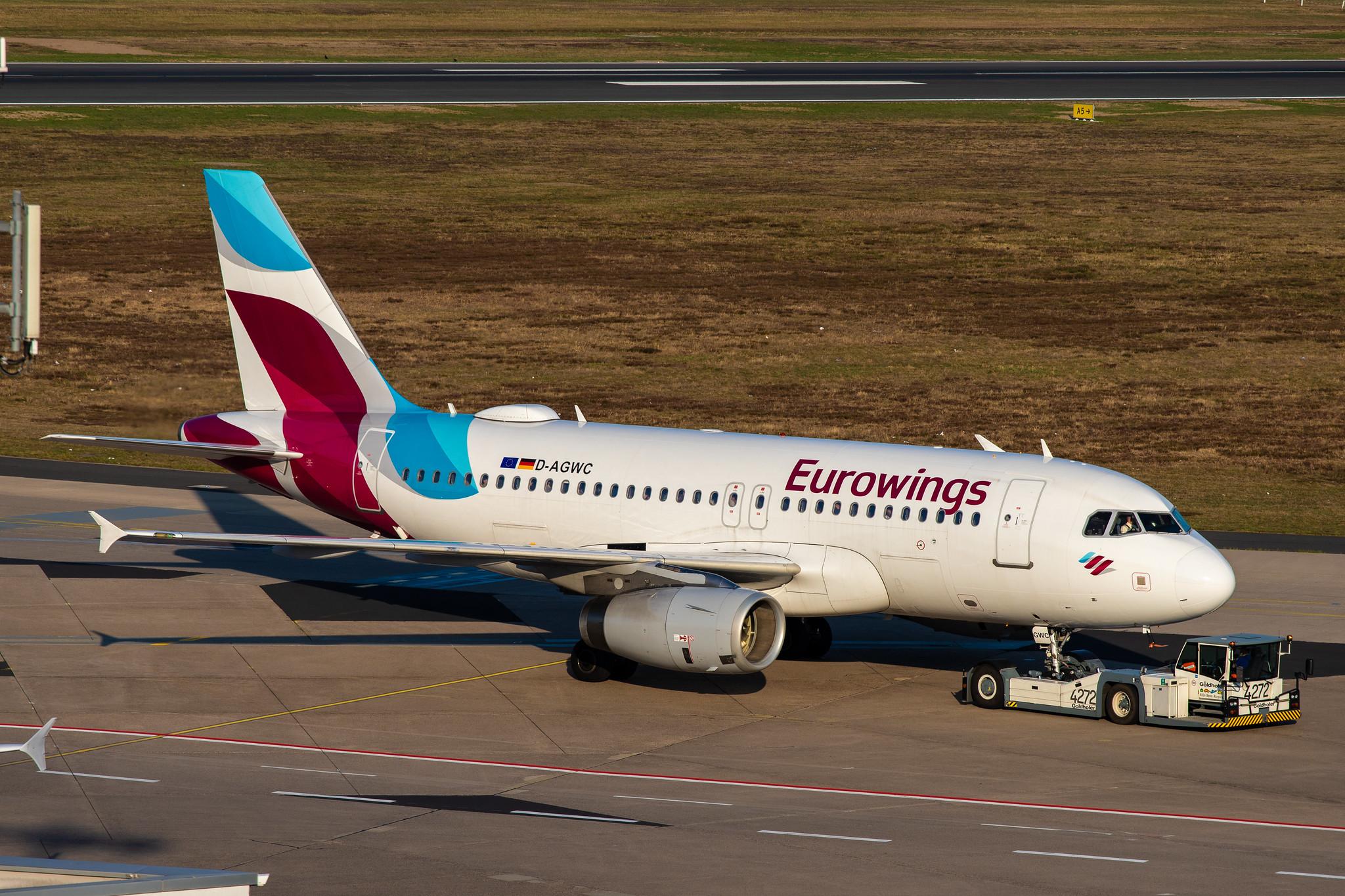 Köln Bonn Airport: Eurowings (EW / EWG) |  Airbus A319-132 A319 | D-AGWC | MSN 2976