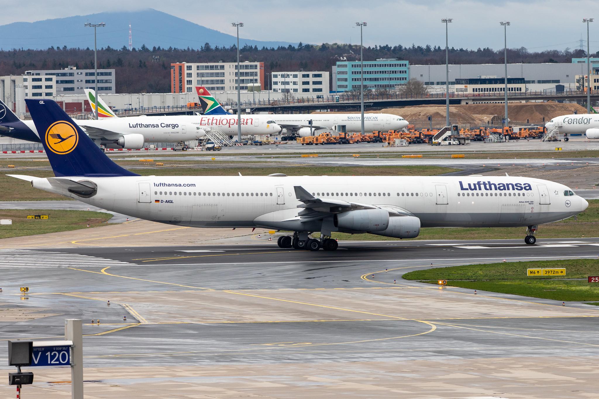 Frankfurt Airport: Lufthansa (LH / DLH) |  Airbus A340-313 A343 | D-AIGL | MSN 0135