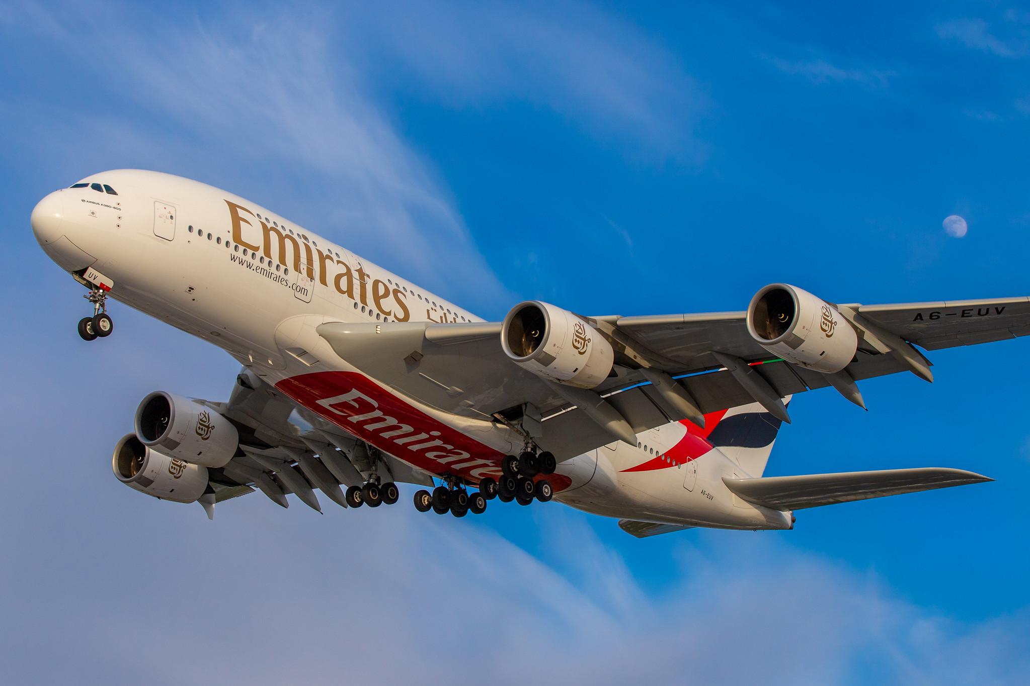 Hamburg Airport: Emirates (EK / UAE) |  Airbus A380-842 A388 | A6-EUV | MSN 239