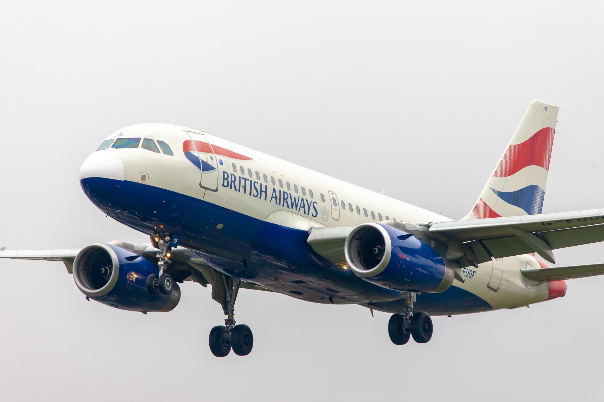 London Heathrow Airport: British Airways (BA / BAW) |  Airbus A319-131 A319 | G-EUOF | MSN 1590