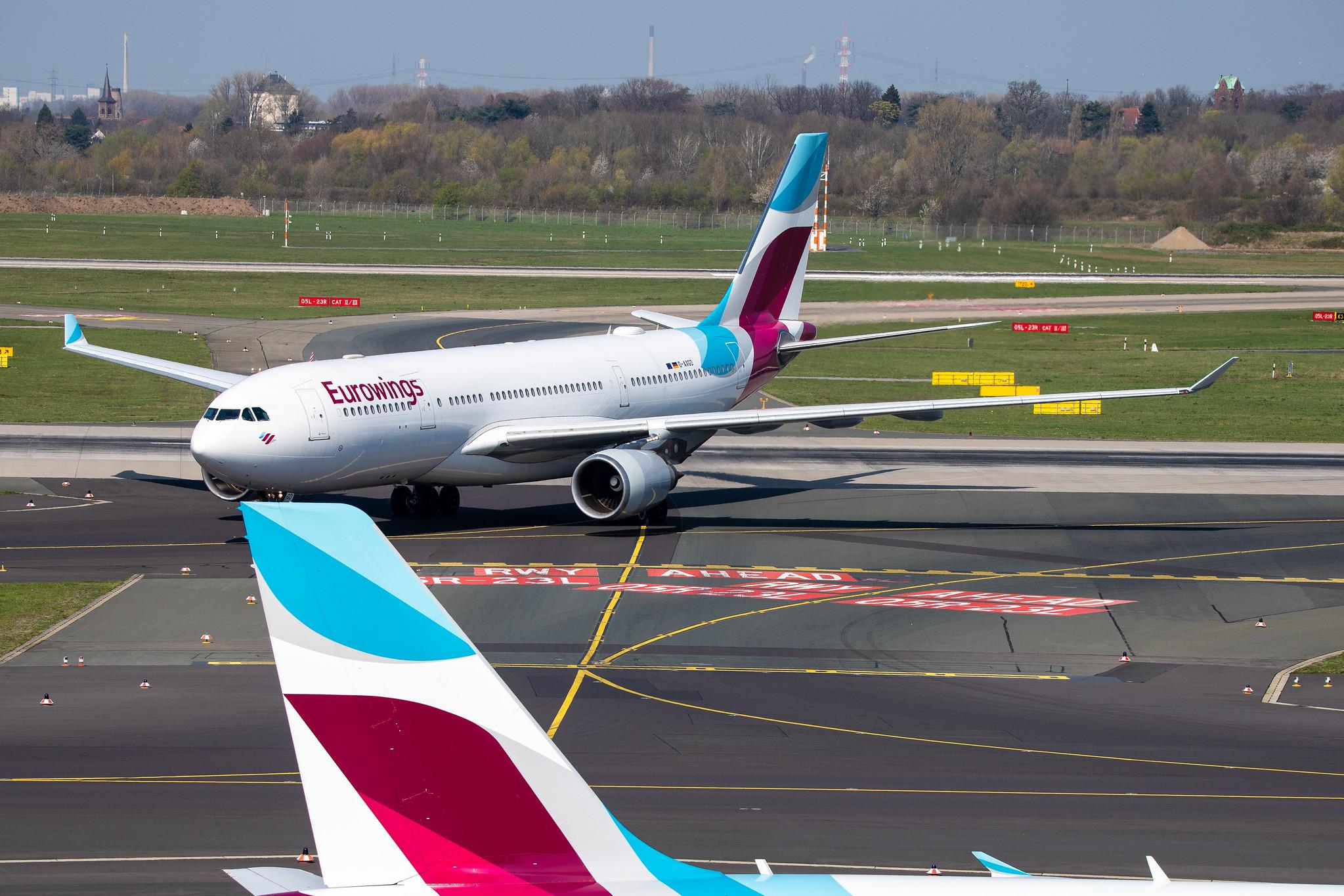 Düsseldorf Airport: Eurowings (EW / EWG) | Operator: SunExpress Deutschland |  Airbus A330-203 A332 | D-AXGD | MSN 0573
