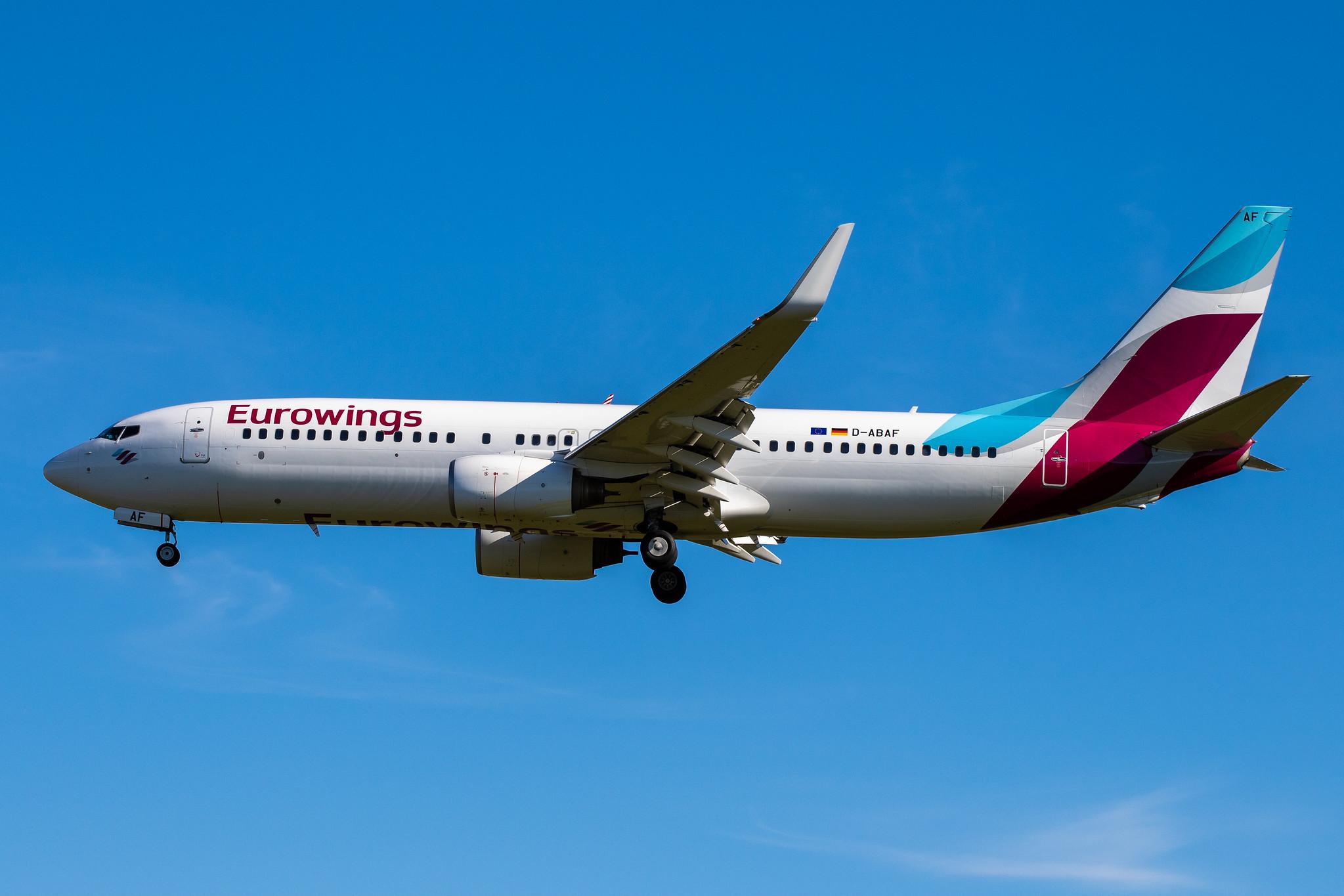 Hamburg Airport: Eurowings (EW / EWG) | Operator: TUI fly |  Boeing 737-86J B738 | D-ABAF | MSN 30878