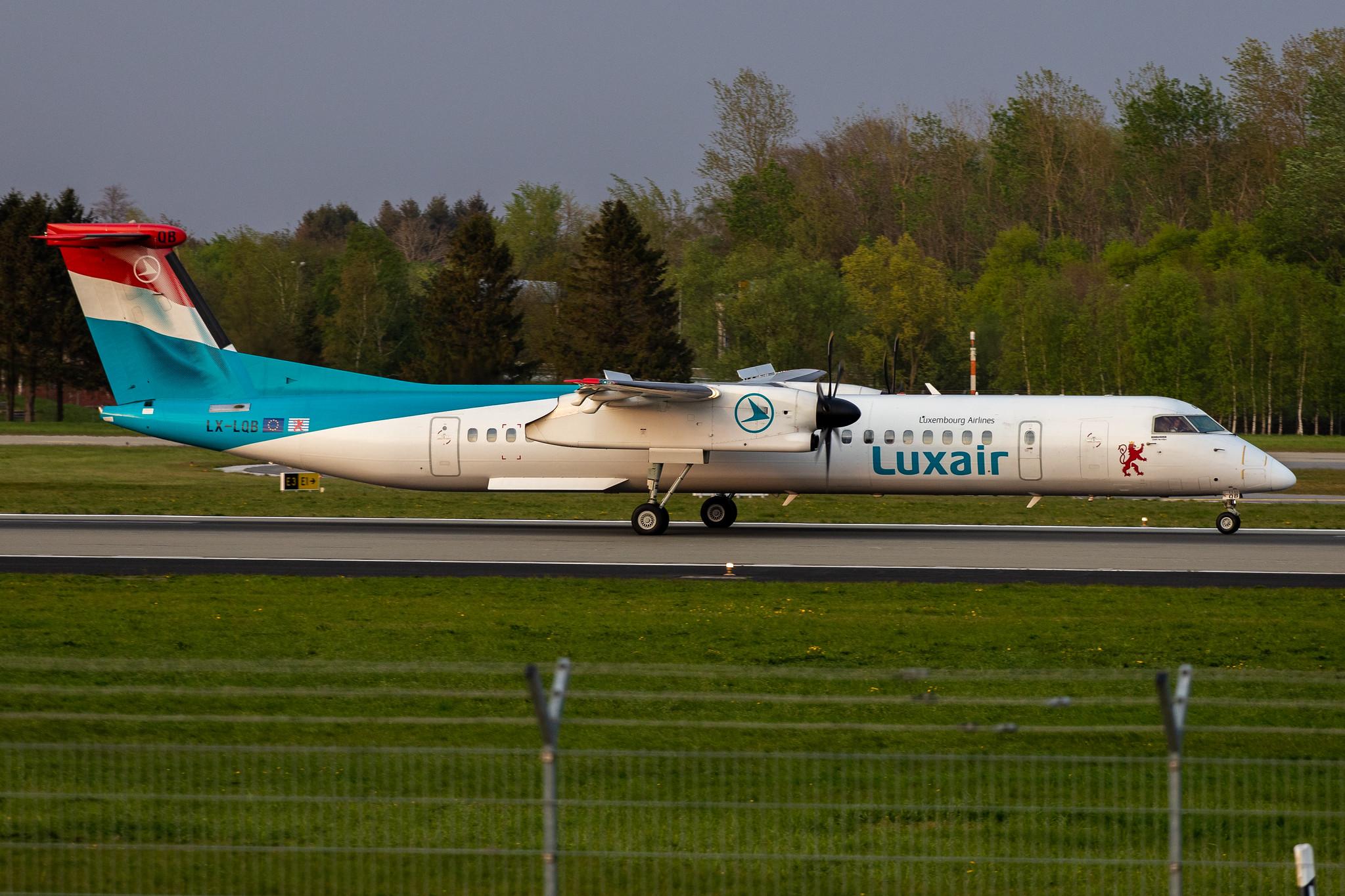Hamburg Airport: Luxair (LG / LGL) |  De Havilland Canada Dash 8-400 DH8D | LX-LQB | MSN 4512