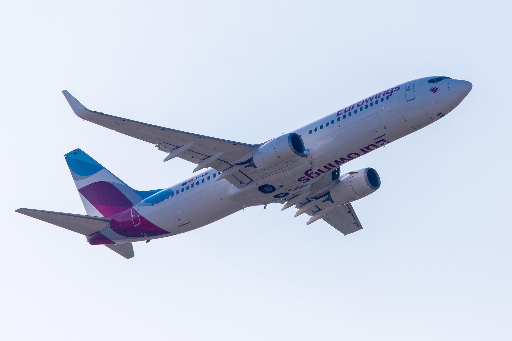 Hamburg Airport: Eurowings (EW / EWG) | Operator: TUI fly |  Boeing 737-86J B738 | D-ABMV | MSN 37785