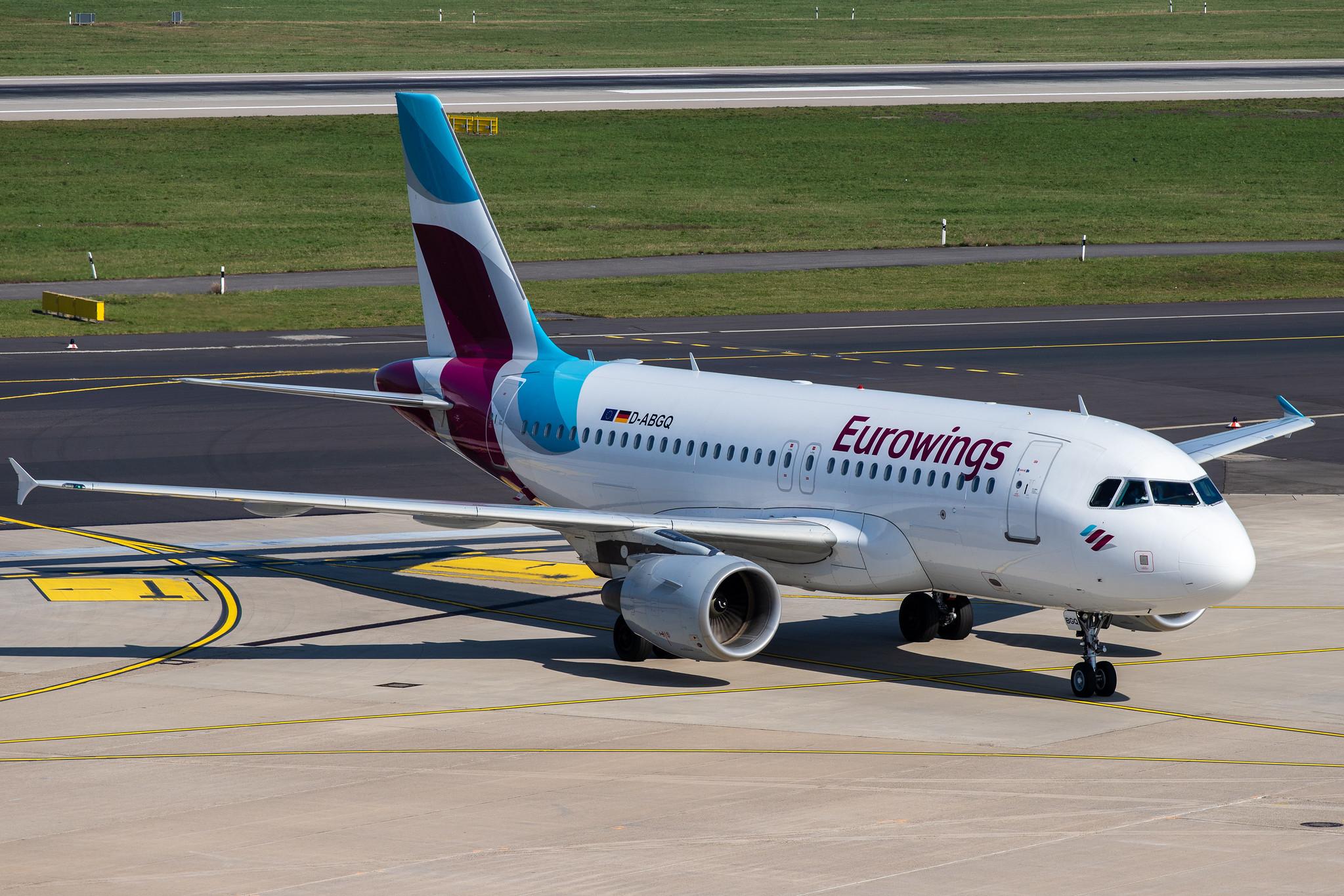 Düsseldorf Airport: Eurowings (EW / EWG) |  Airbus A319-112 A319 | D-ABGQ | MSN 3700