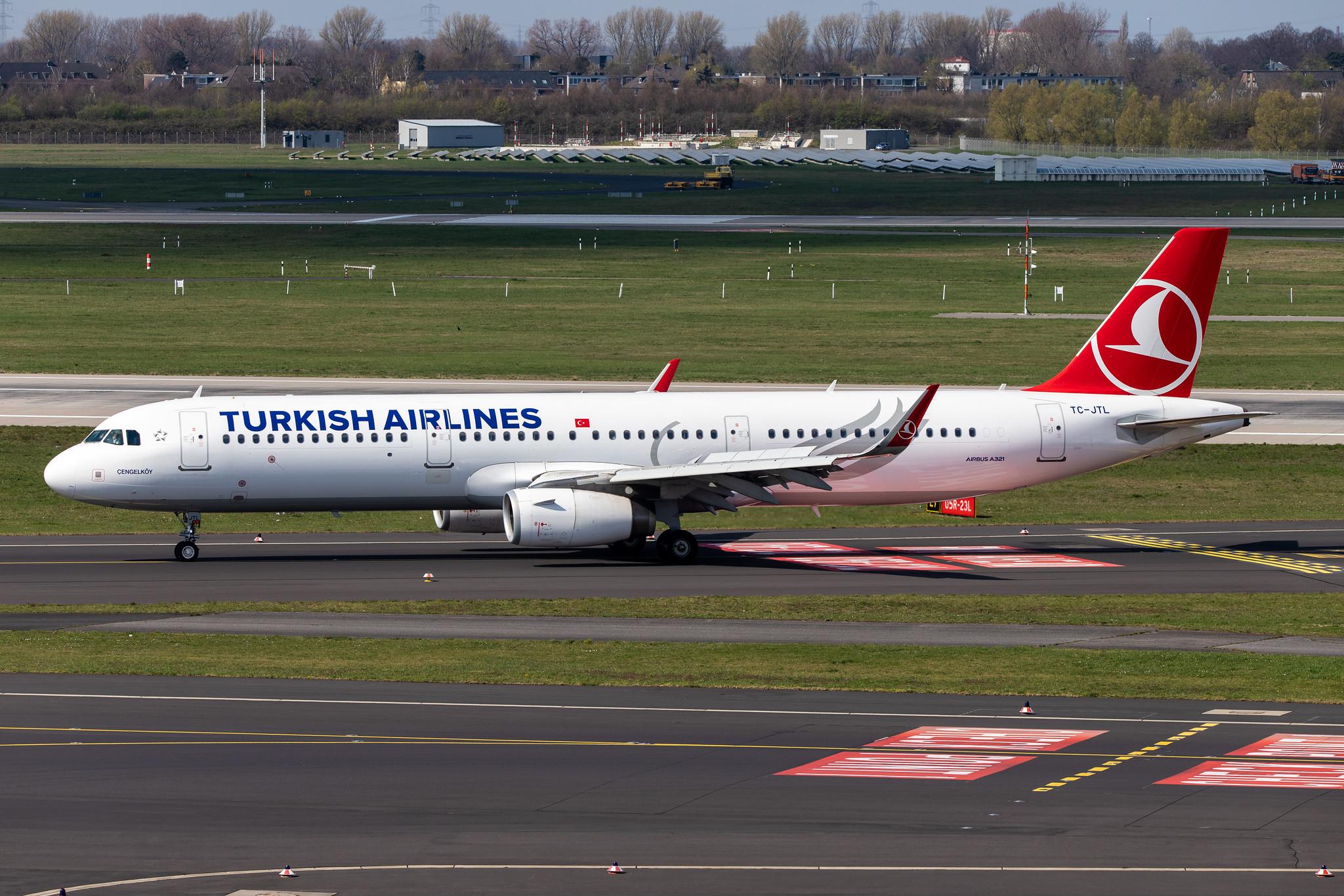 Düsseldorf Airport: Turkish Airlines (TK / THY) |  Airbus A321-231 A321 | TC-JTL | MSN 7166