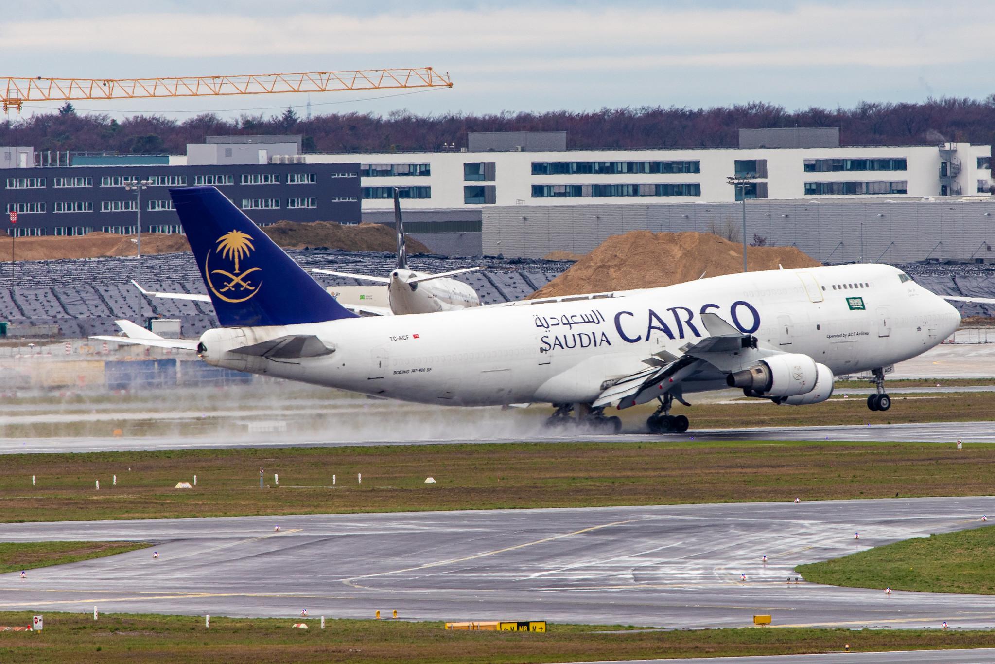 Frankfurt Airport: Saudia Cargo (SV / SVA) | Operator: AirACT |  Boeing 747-481(BDSF) B744 | TC-ACF | MSN 25645