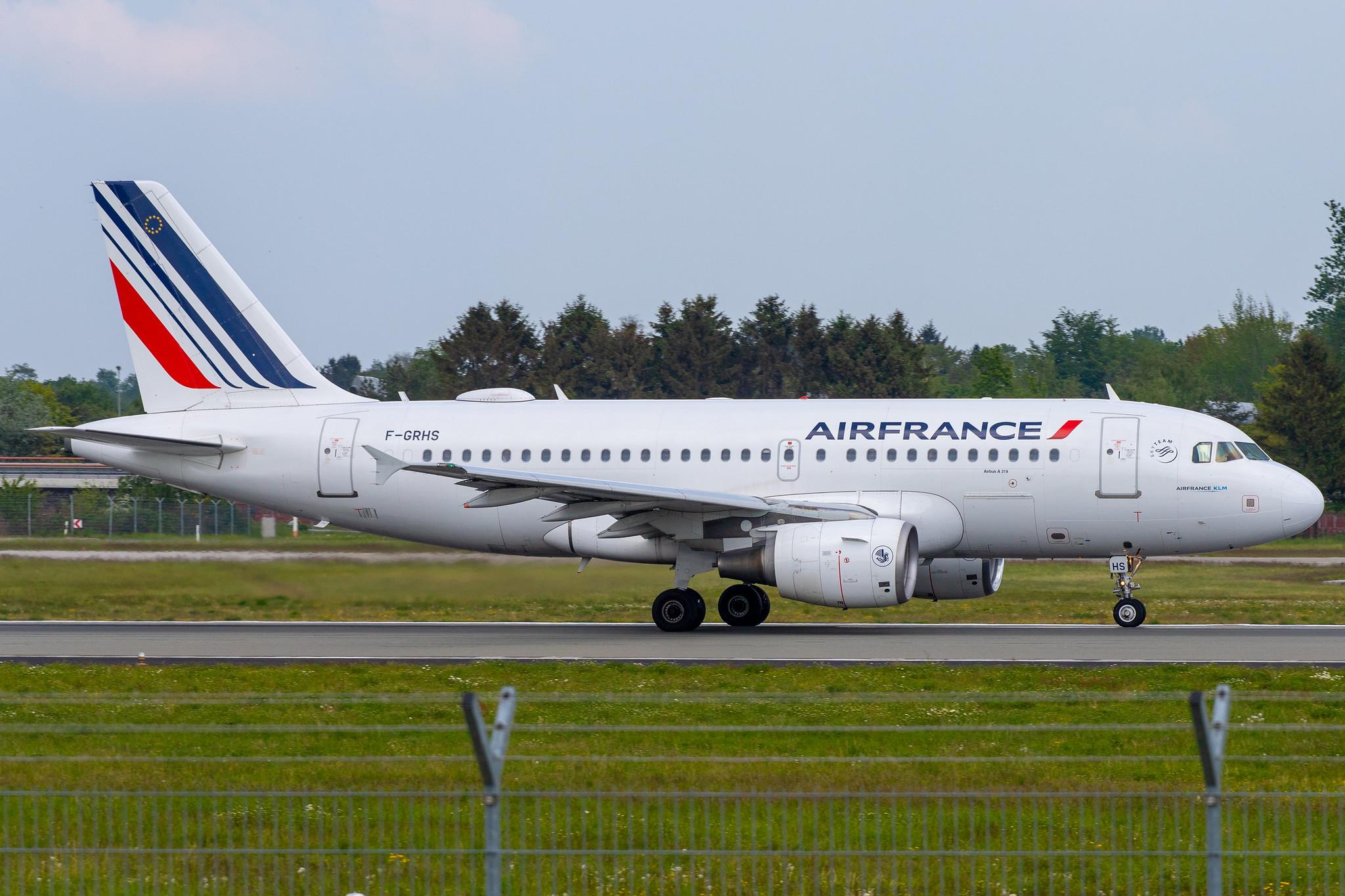 Hamburg Airport: Air France (AF / AFR) |  Airbus A319-111 A319 | F-GRHS | MSN 1444