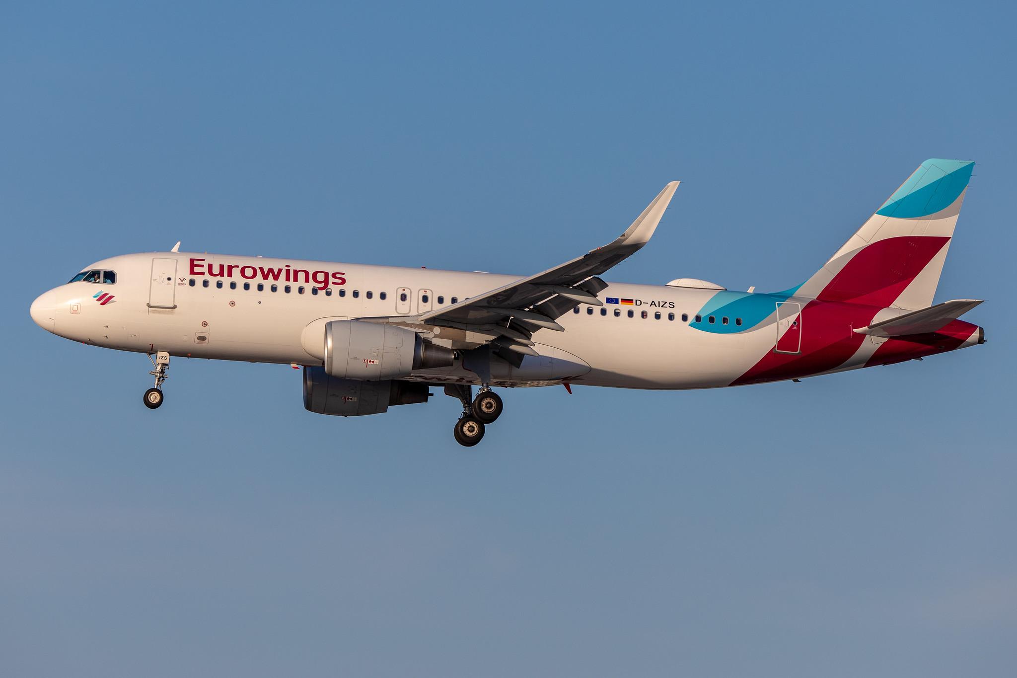 Hamburg Airport: Eurowings (EW / EWG) |  Airbus A320-214 A320 | D-AIZS | MSN 5557