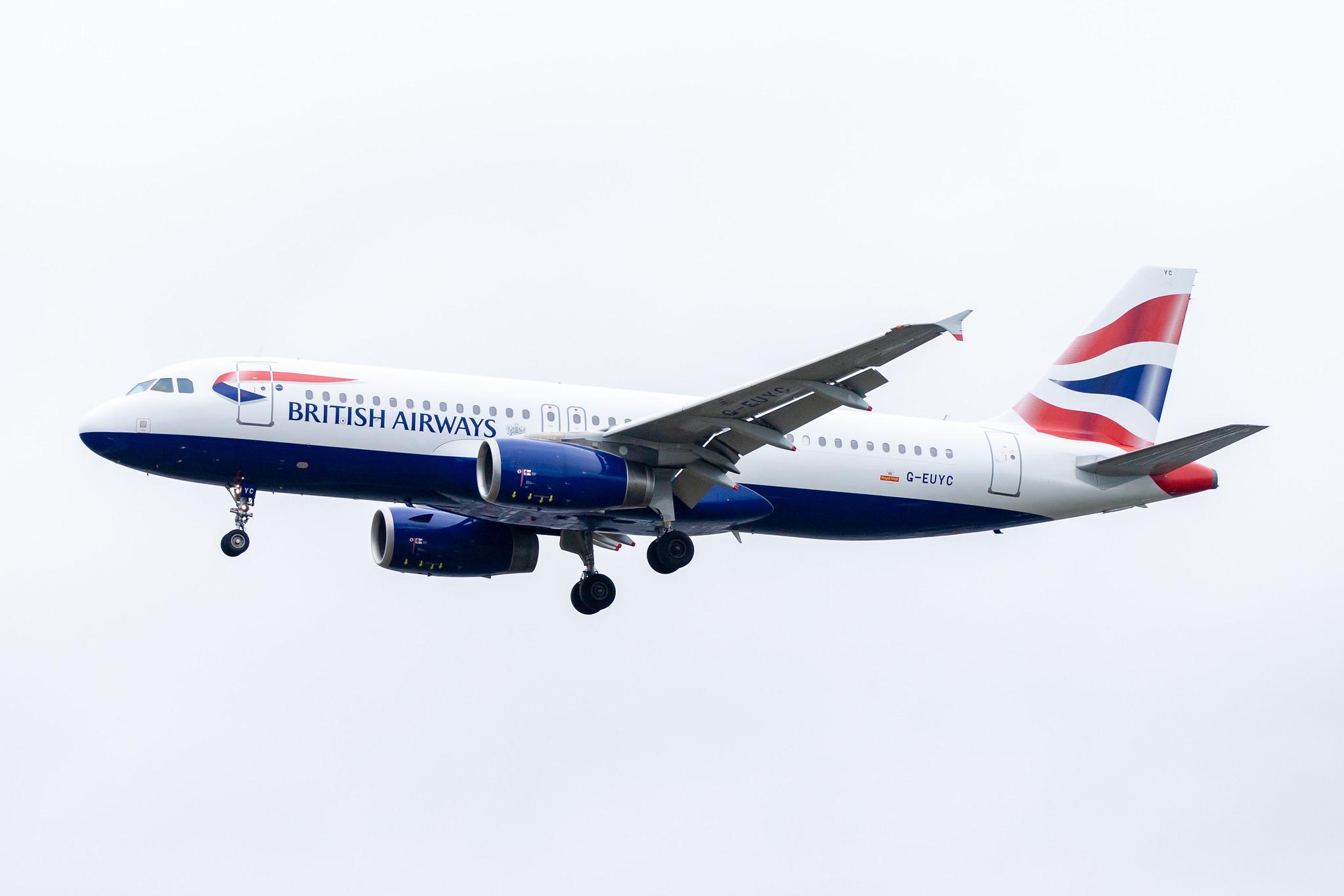London Heathrow Airport: British Airways (BA / BAW) |  Airbus A320-232 A320 | G-EUYC | MSN 3721