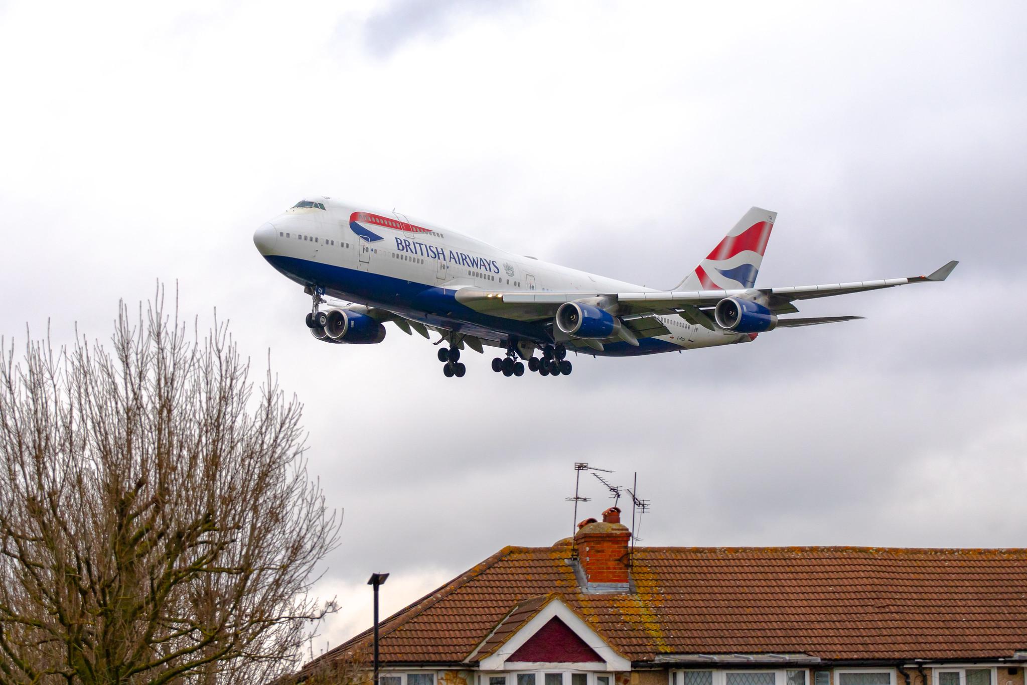 London Heathrow Airport: British Airways (BA / BAW) |  Boeing 747-436 B744 | G-BYGA | MSN 28855
