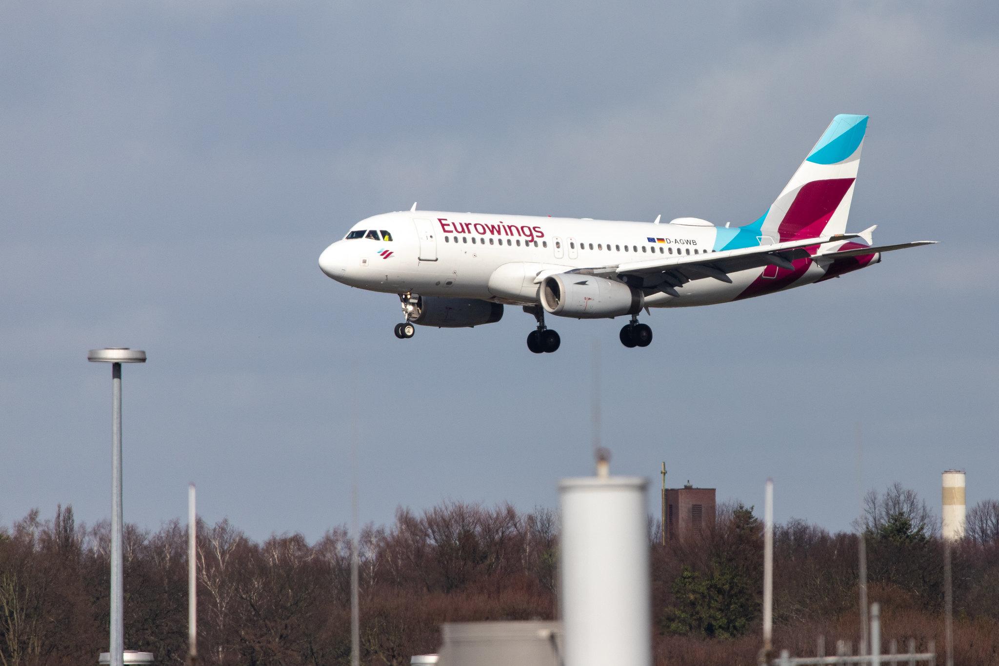 Hamburg Airport: Eurowings (EW / EWG) |  Airbus A319-132 A319 | D-AGWB | MSN 2833