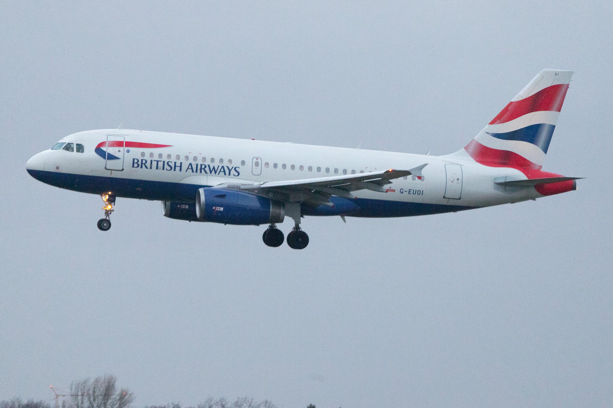 Hamburg Airport: British Airways (BA / BAW) |  Airbus A319-131 A319 | G-EUOI | MSN 1606
