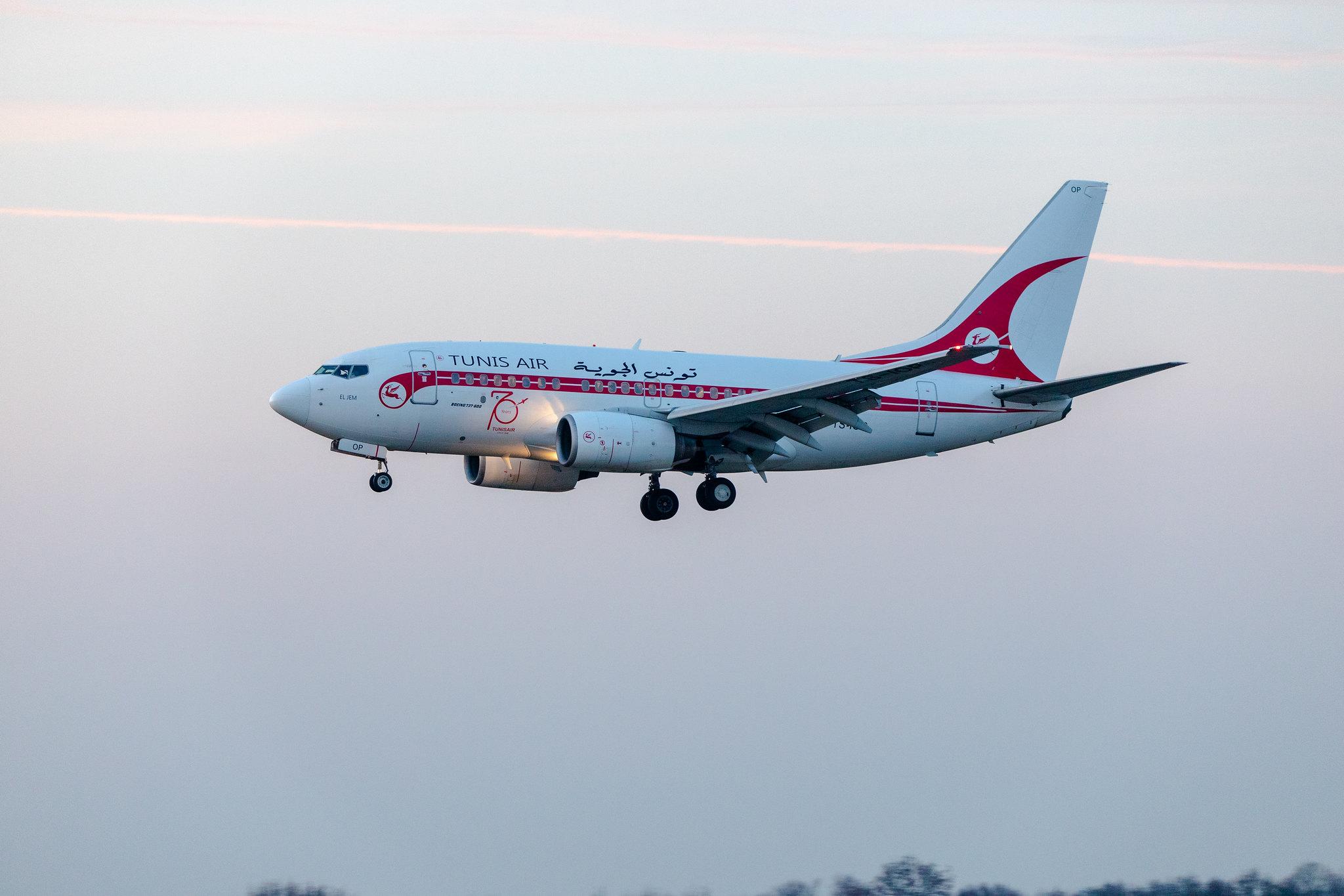 Hamburg Airport: Tunisair (TU / TAR) |  Livery: Retro Livery |  Boeing 737-6H3 B736 | TS-IOP | MSN 29500
