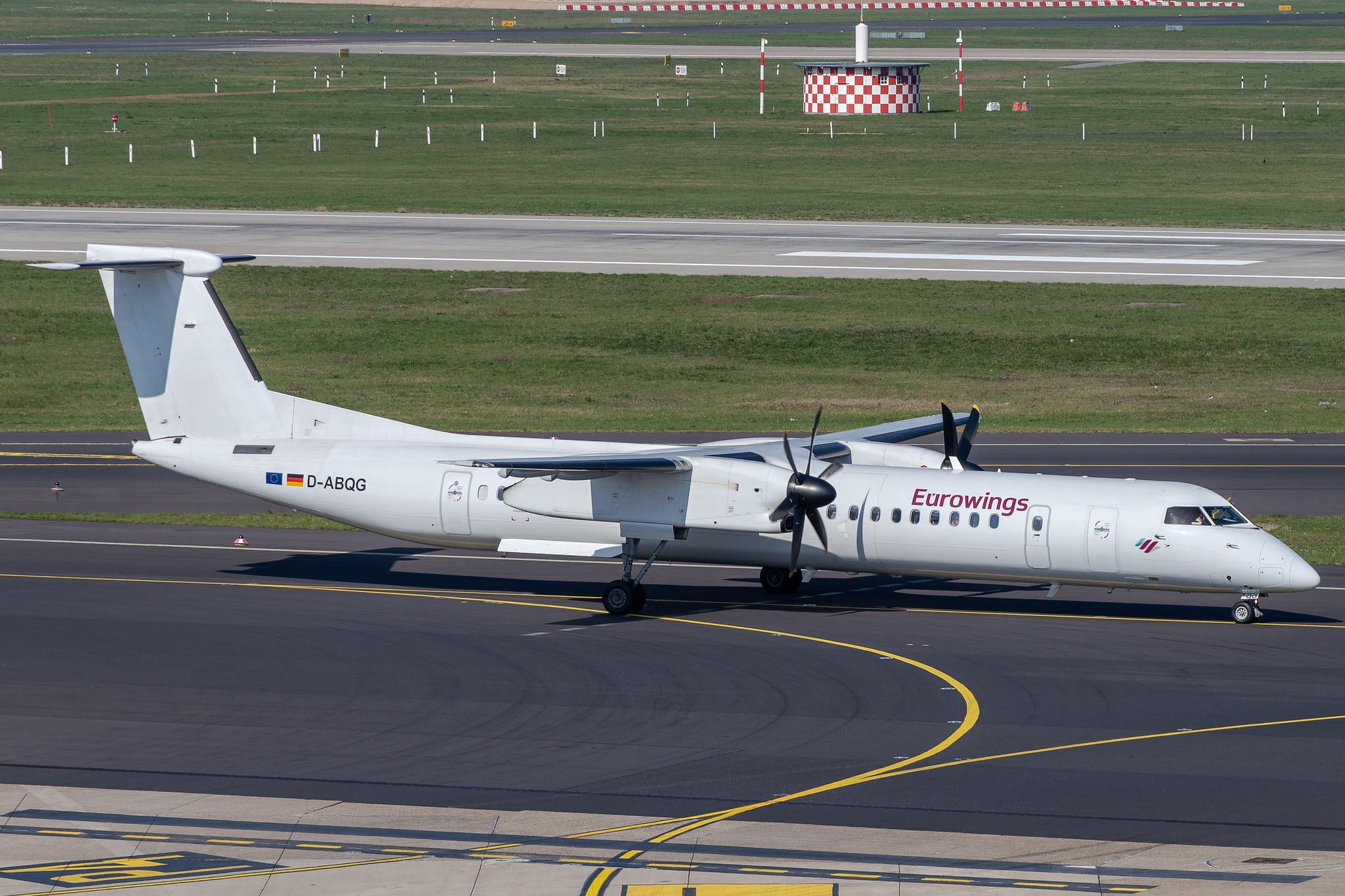 Düsseldorf Airport: Eurowings (EW / EWG) | Operator: Luftfahrtgesellschaft Walter |  De Havilland Canada Dash 8-400 DH8D | D-ABQG | MSN 4250