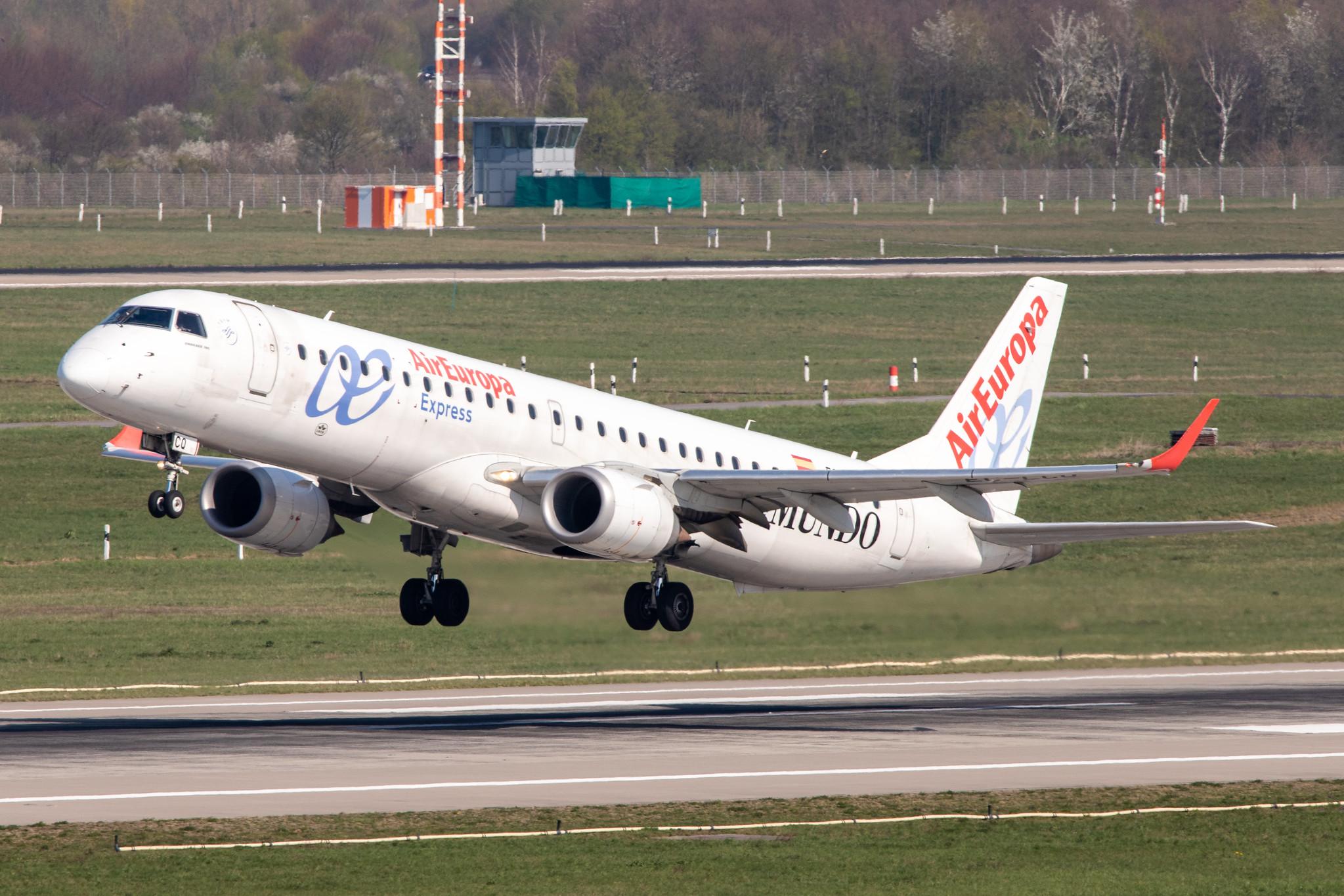 Düsseldorf Airport: Air Europa Express (UX / AEA) |  Embraer E195LR E195 | EC-LCQ | MSN 19000303