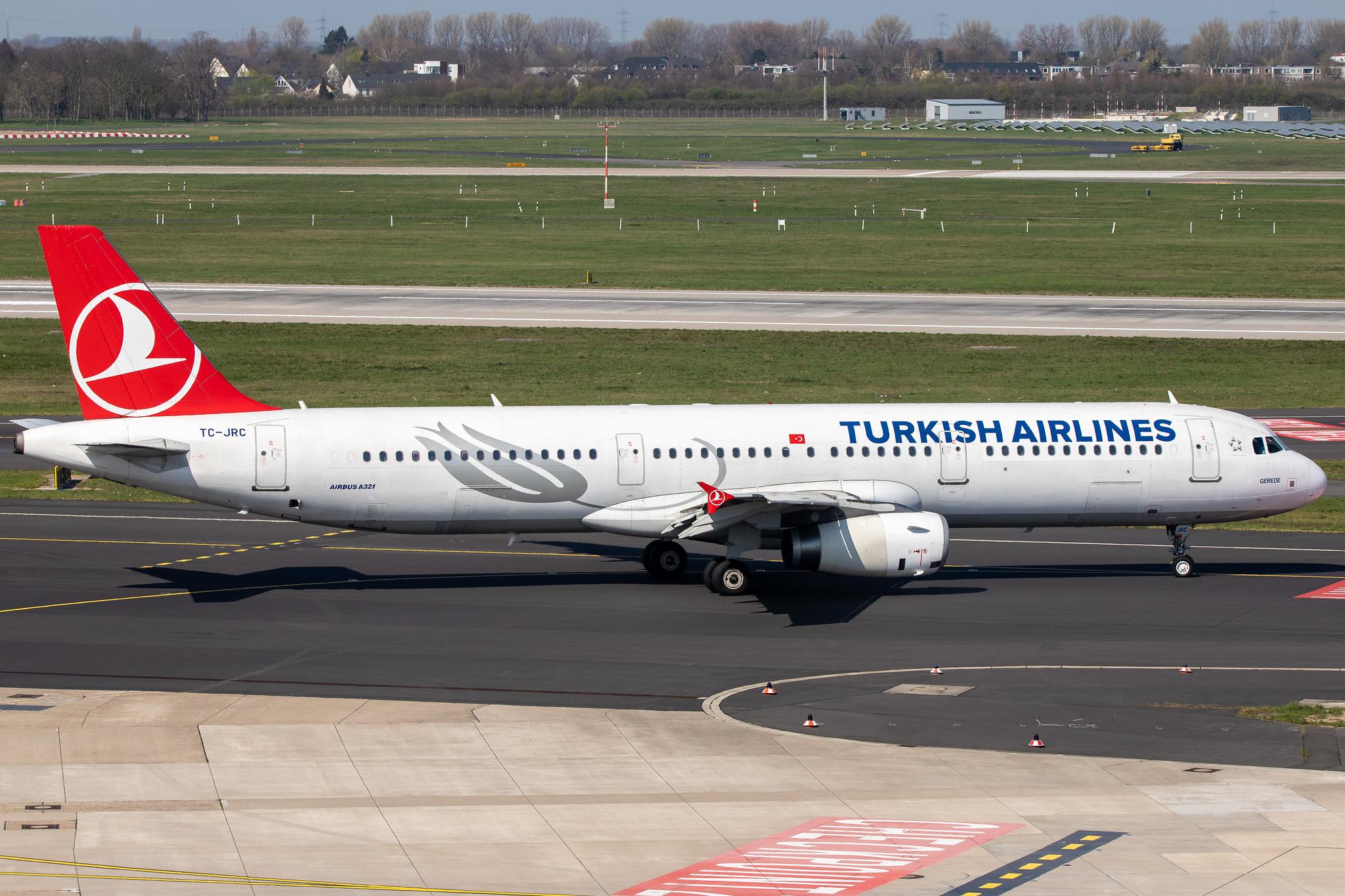 Düsseldorf Airport: Turkish Airlines (TK / THY) |  Airbus A321-231 A321 | TC-JRC | MSN 2999