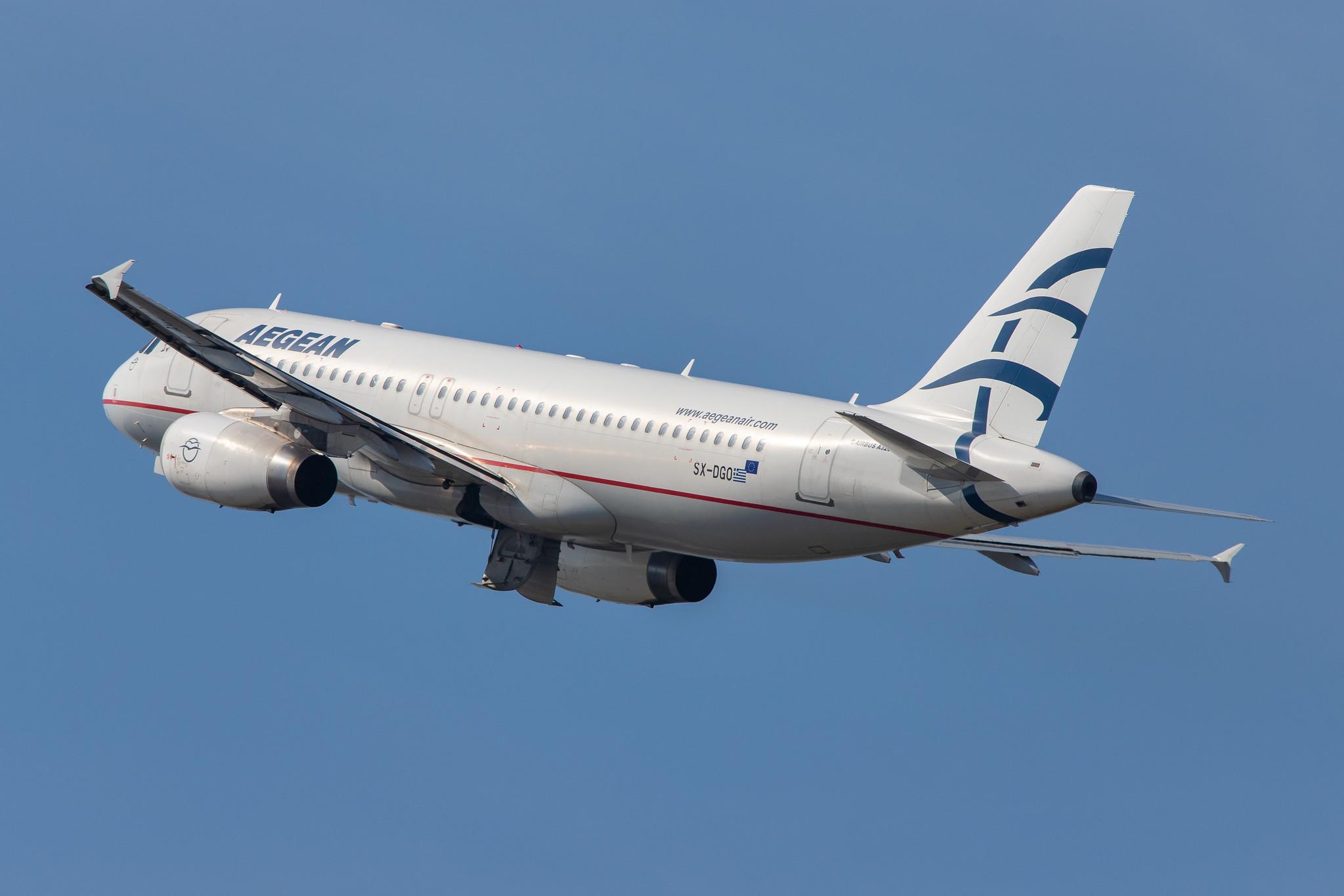 Düsseldorf Airport: Aegean Airlines (A3 / AEE) |  Airbus A320-232 A320 | SX-DGO | MSN 3519
