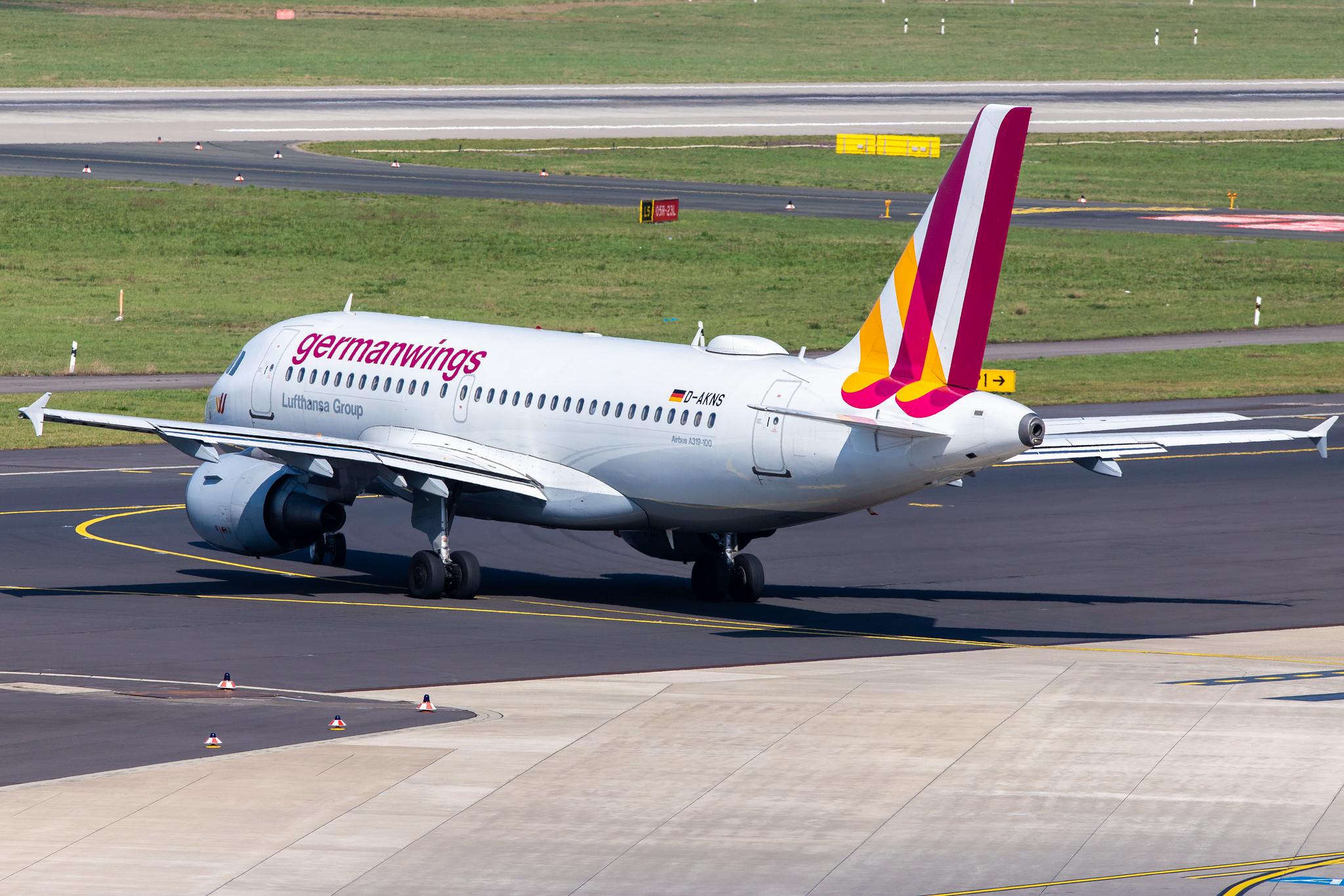 Düsseldorf Airport: Germanwings (4U / GWI) |  Airbus A319-112 A319 | D-AKNS | MSN 1277