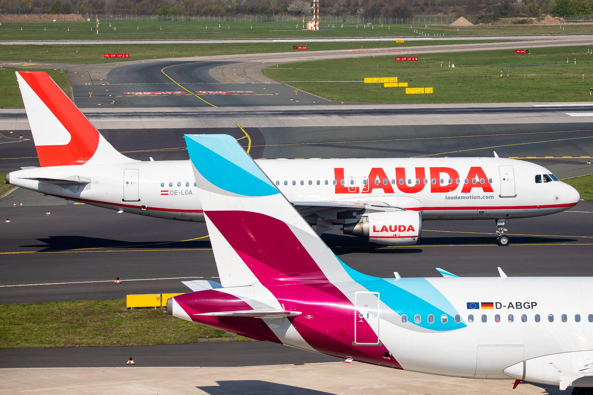Düsseldorf Airport: Laudamotion (OE / LDM) |  Airbus A320-214 A320 | OE-LOA | MSN 3147