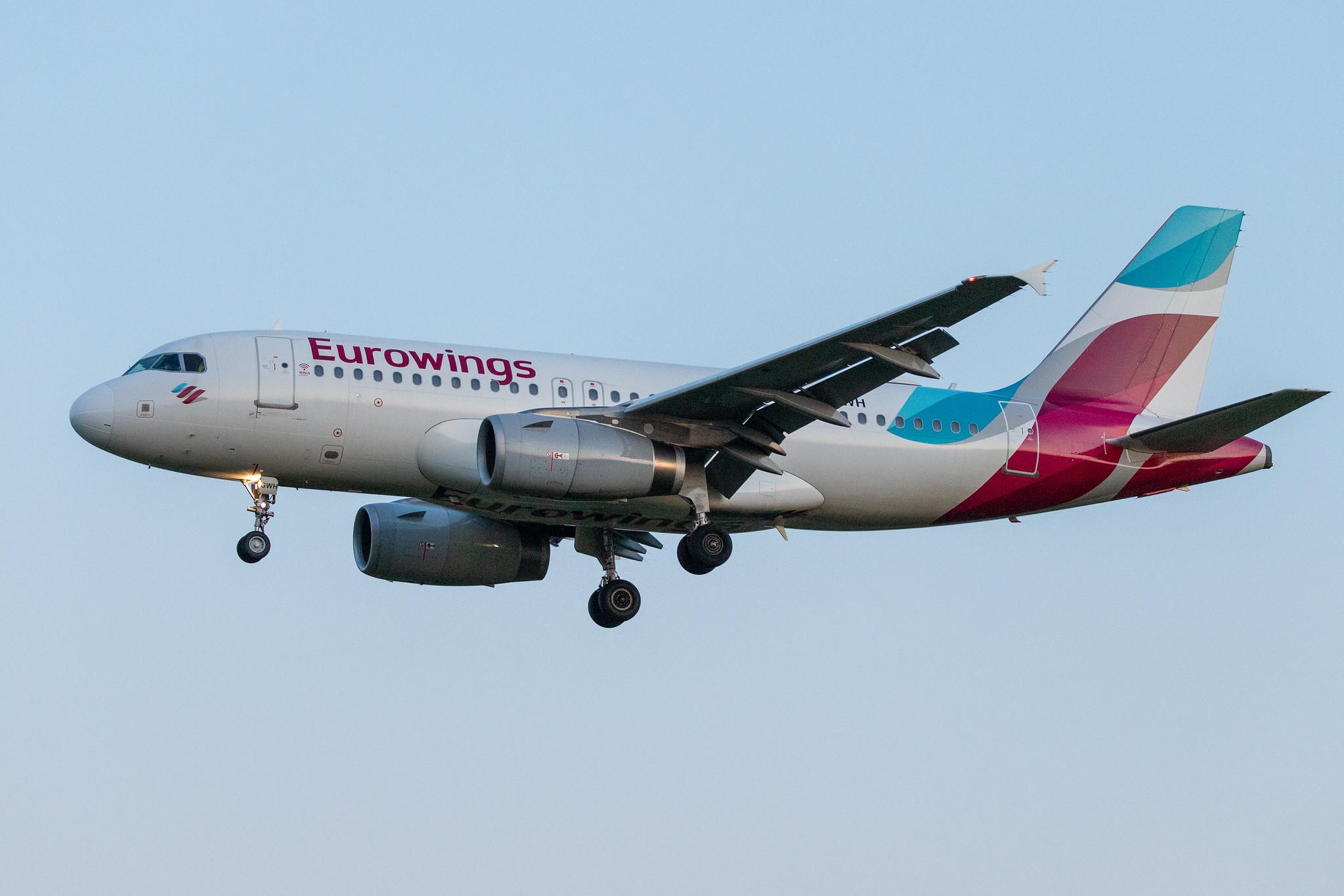 Hamburg Airport: Eurowings (EW / EWG) |  Airbus A319-132 A319 | D-AGWH | MSN 3352