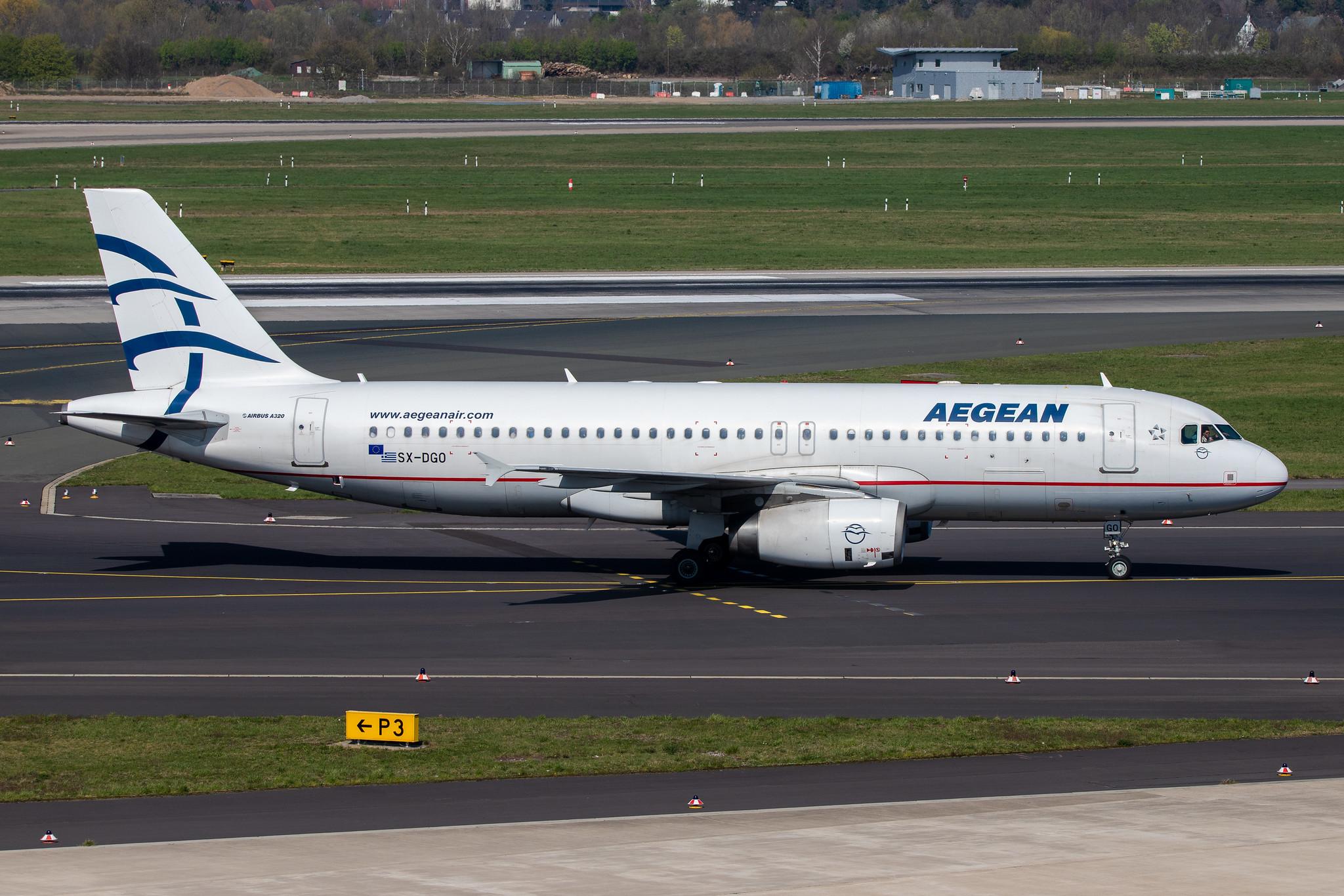 Düsseldorf Airport: Aegean Airlines (A3 / AEE) |  Airbus A320-232 A320 | SX-DGO | MSN 3519