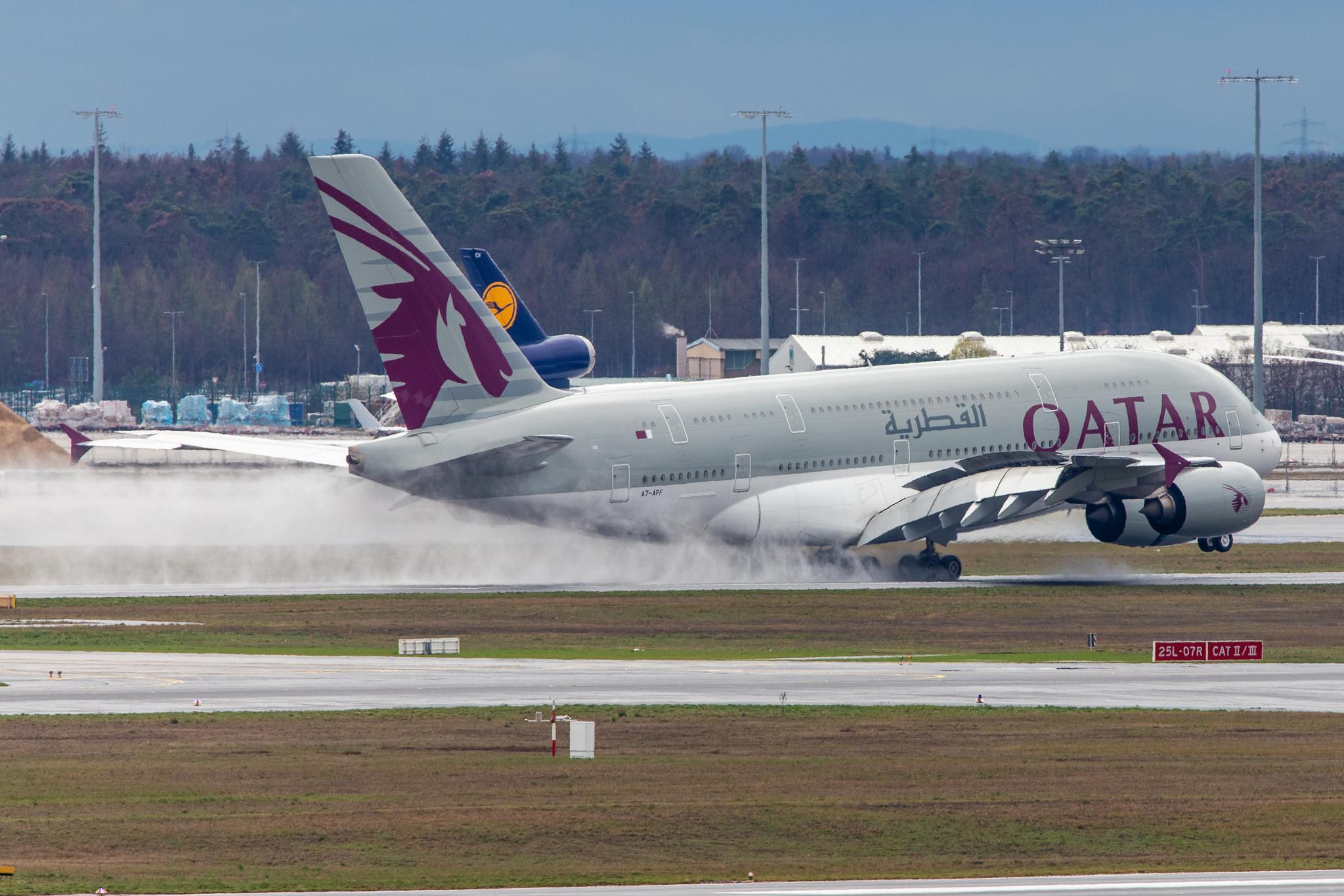 Frankfurt Airport: Qatar Airways (QR / QTR) |  Airbus A380-861 A388 | A7-APF | MSN 189