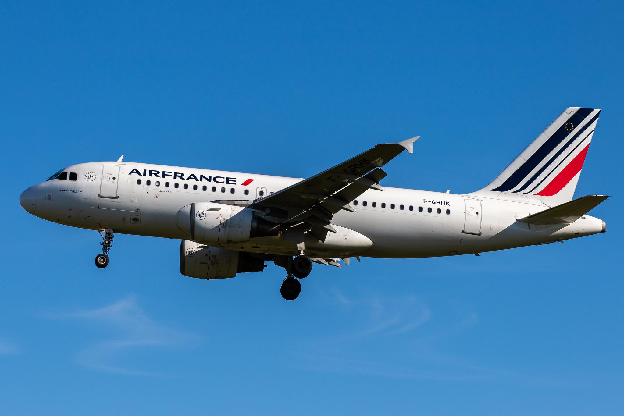 Hamburg Airport: Air France (AF / AFR) |  Airbus A319-111 A319 | F-GRHK | MSN 1190