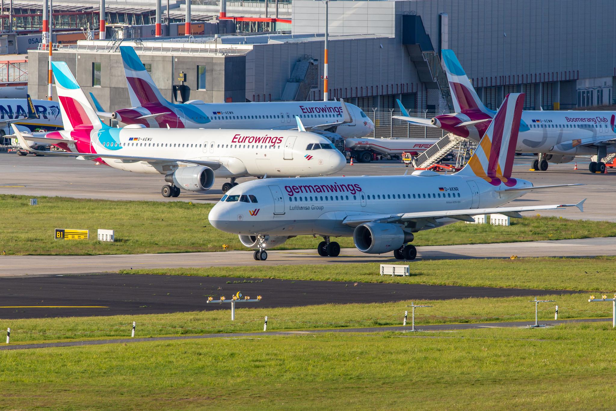 Hamburg Airport: Eurowings (EW / EWG) |  Operator: Germanwings | Airbus A319-112 A319 | D-AKNR | MSN 1209