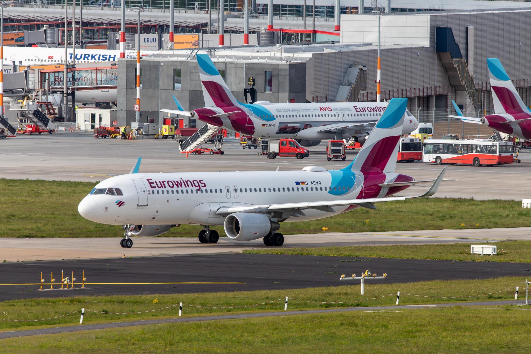 Hamburg Airport: Eurowings (EW / EWG) |  Airbus A320-214 A320 | D-AEWQ | MSN 7398