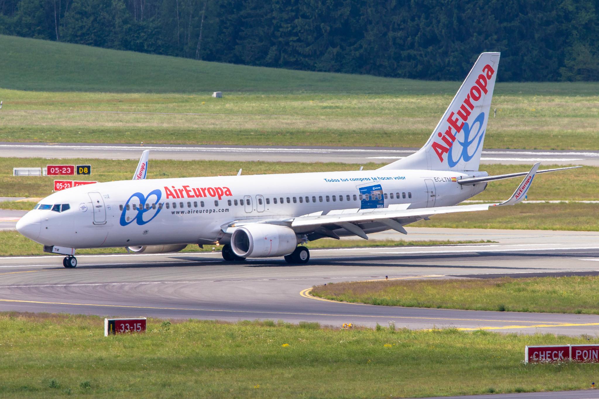 Hamburg Airport: Air Europa (UX / AEA) |  Boeing 737-85P B738 | EC-LTM | MSN 36591