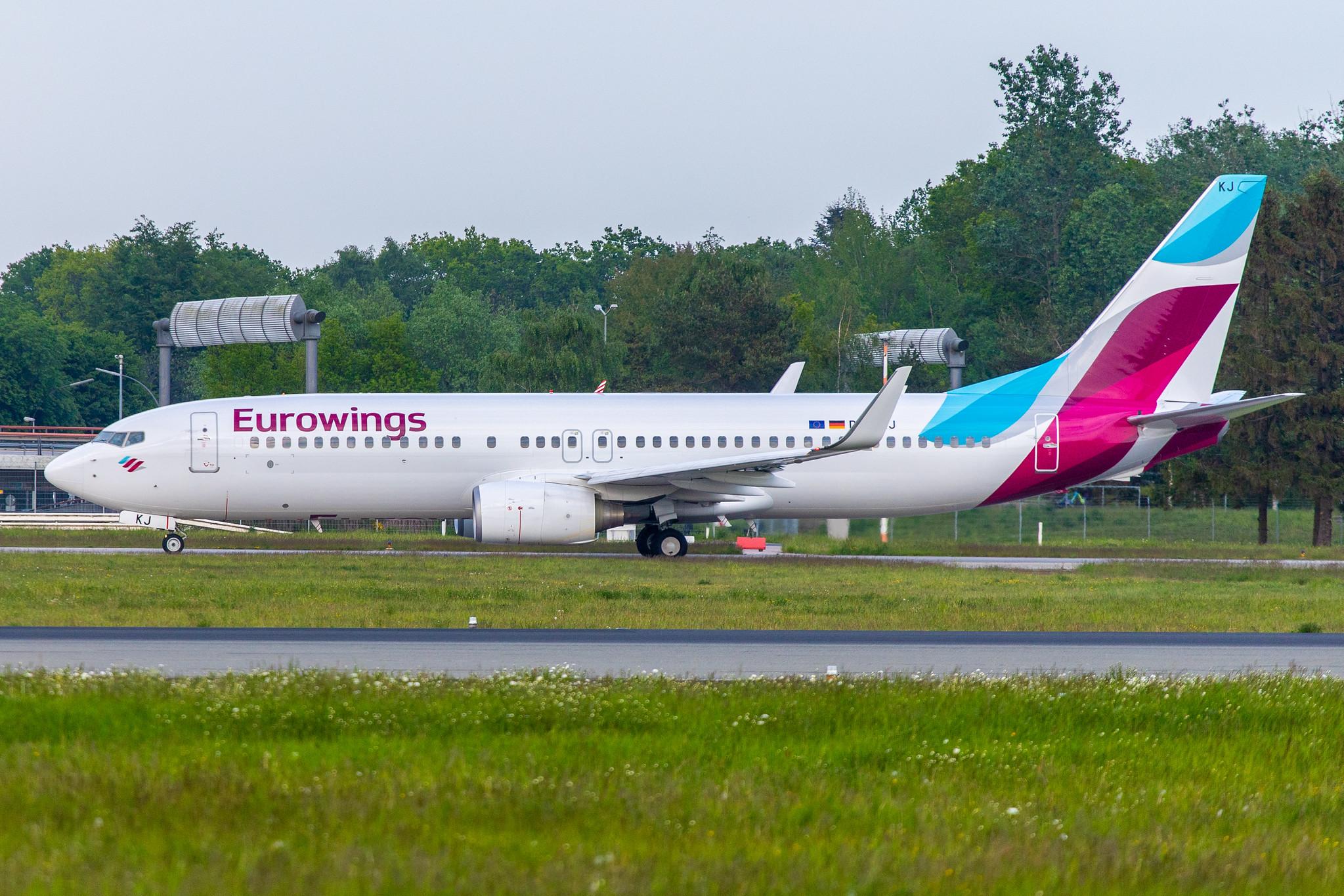 Hamburg Airport: Eurowings (EW / EWG) | Operator: TUI fly |  Boeing 737-86J B738 | D-ABKJ | MSN 37749