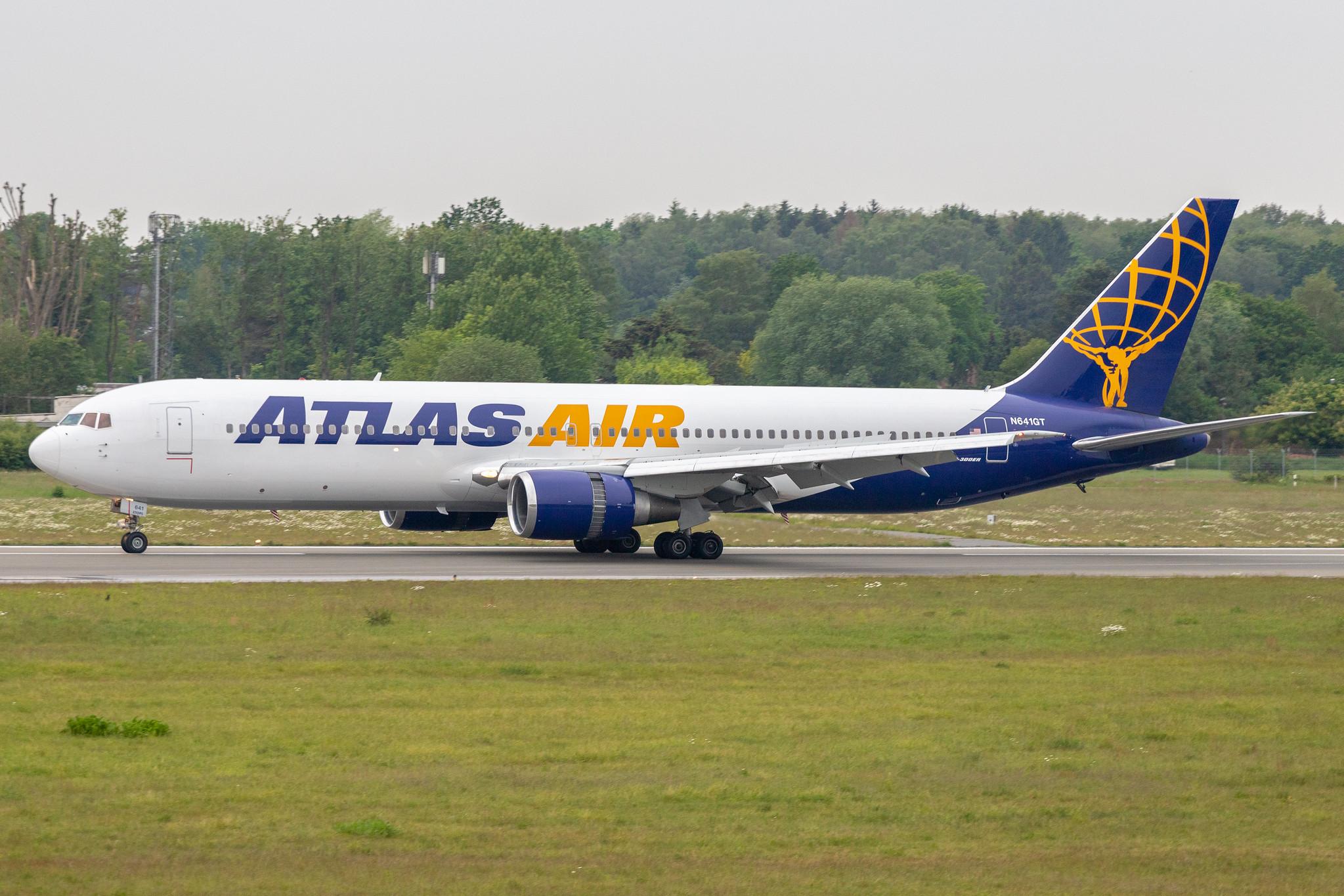 Hamburg Airport: Atlas Air (5Y / GTI) |  Boeing 767-38E(ER) B763 | N641GT | MSN 25132