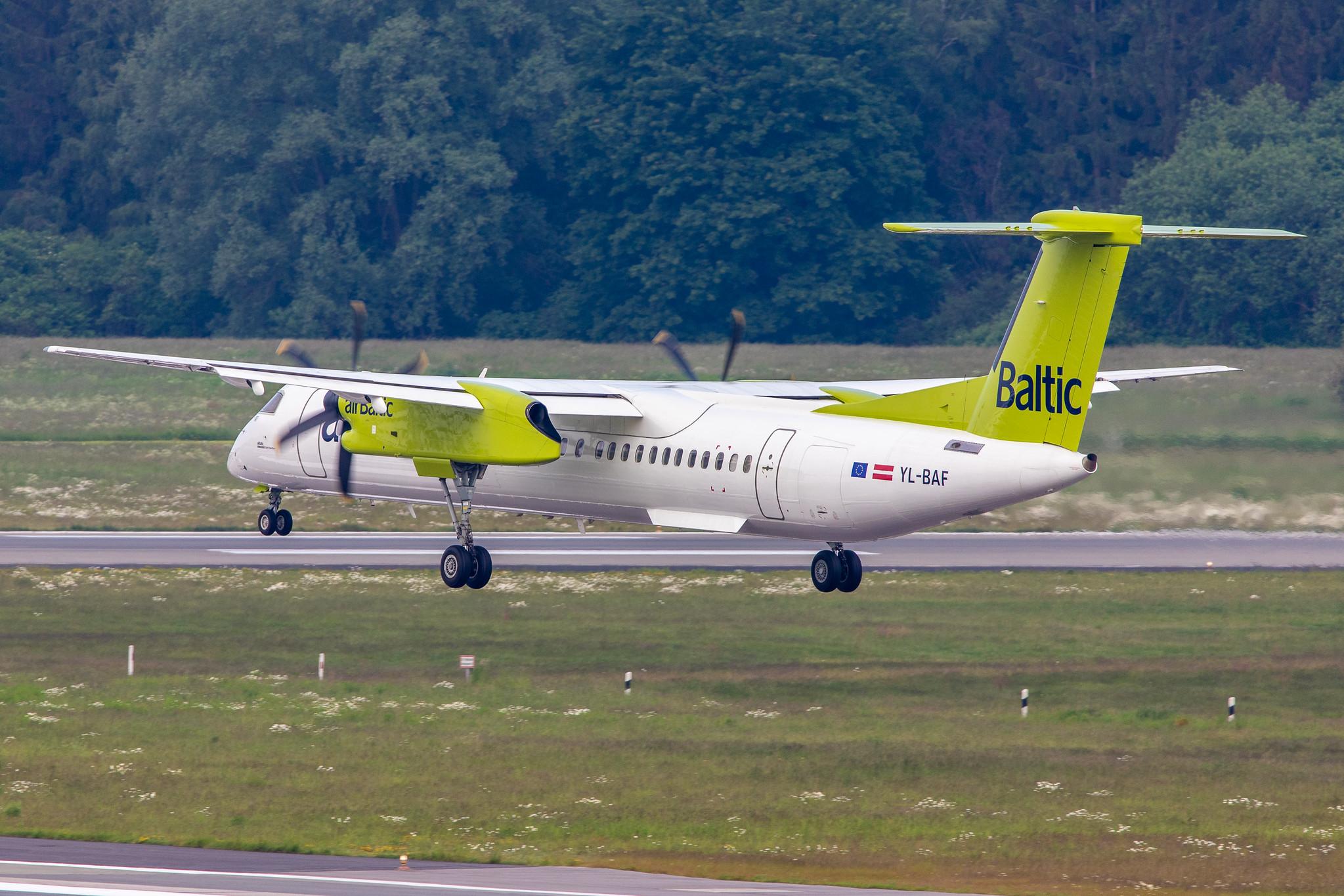 Hamburg Airport: Air Baltic (BT / BTI) |  De Havilland Canada Dash 8-400 DH8D | YL-BAF | MSN 4293