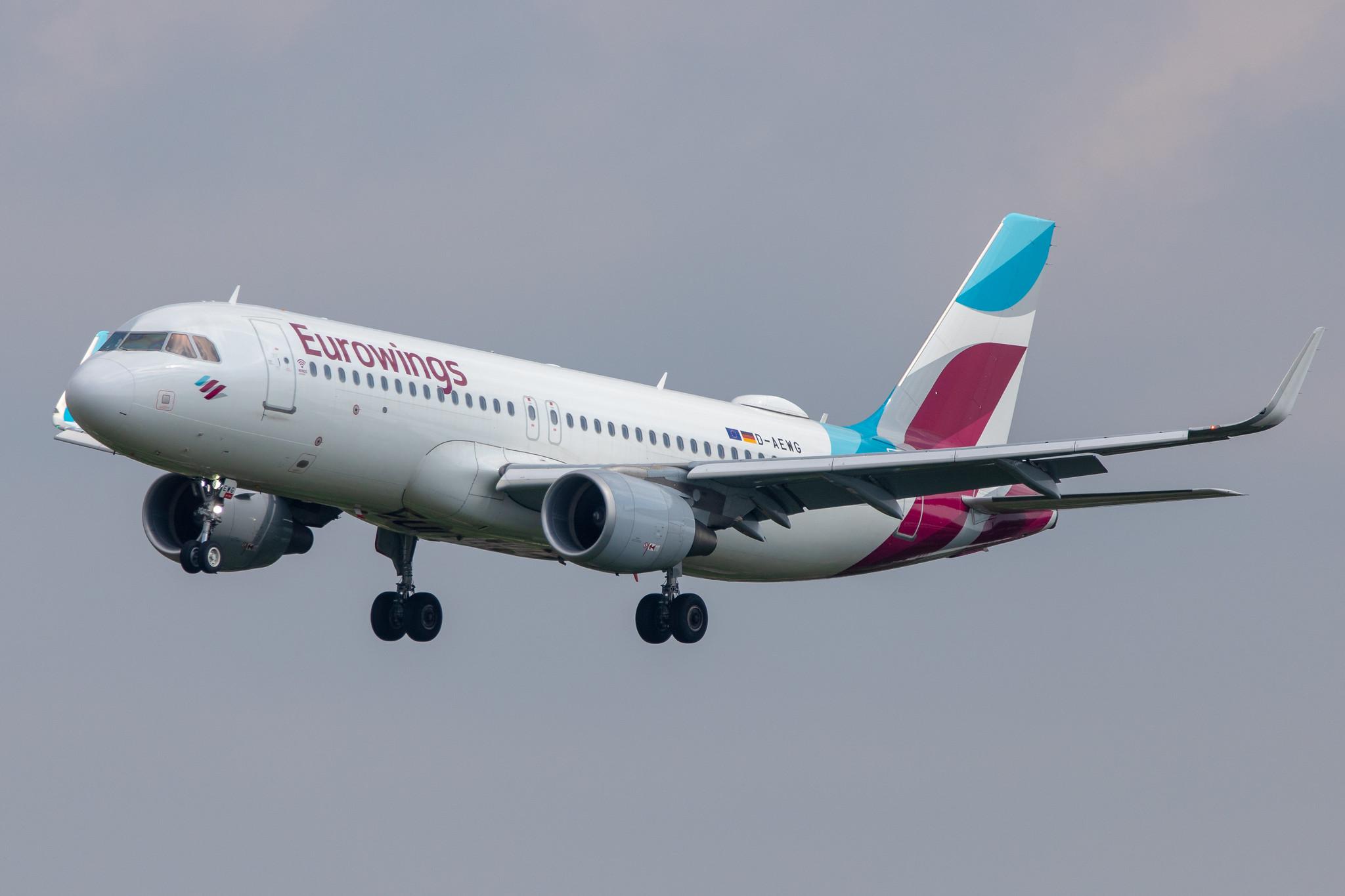 Hamburg Airport: Eurowings (EW / EWG) |  Livery: Visit Sweden/Göteborg Livery |  Airbus A320-214 A320 | D-AEWG | MSN 7121