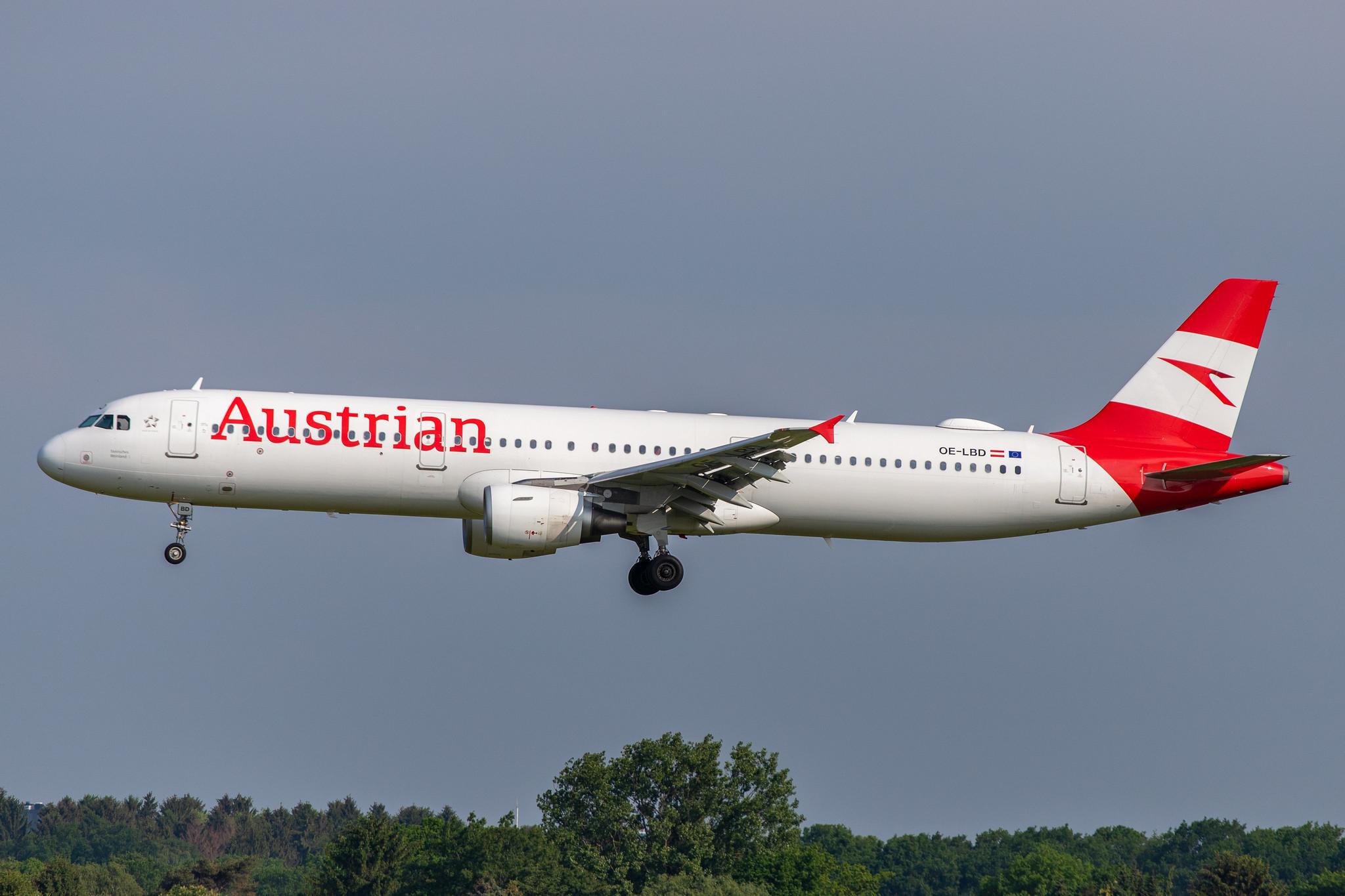 Hamburg Airport: Austrian Airlines (OS / AUA) |  Airbus A321-211 A321 | OE-LBD | MSN 0920