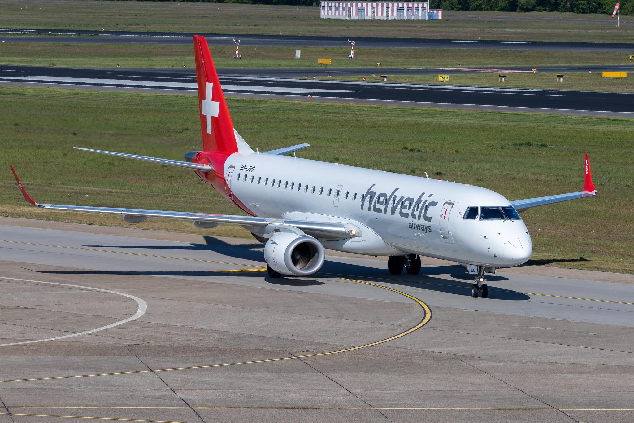 Flughafen Berlin Tegel (TXL): Helvetic Airways Embraer ERJ-190LR E190 HB-JVO MSN 19000294