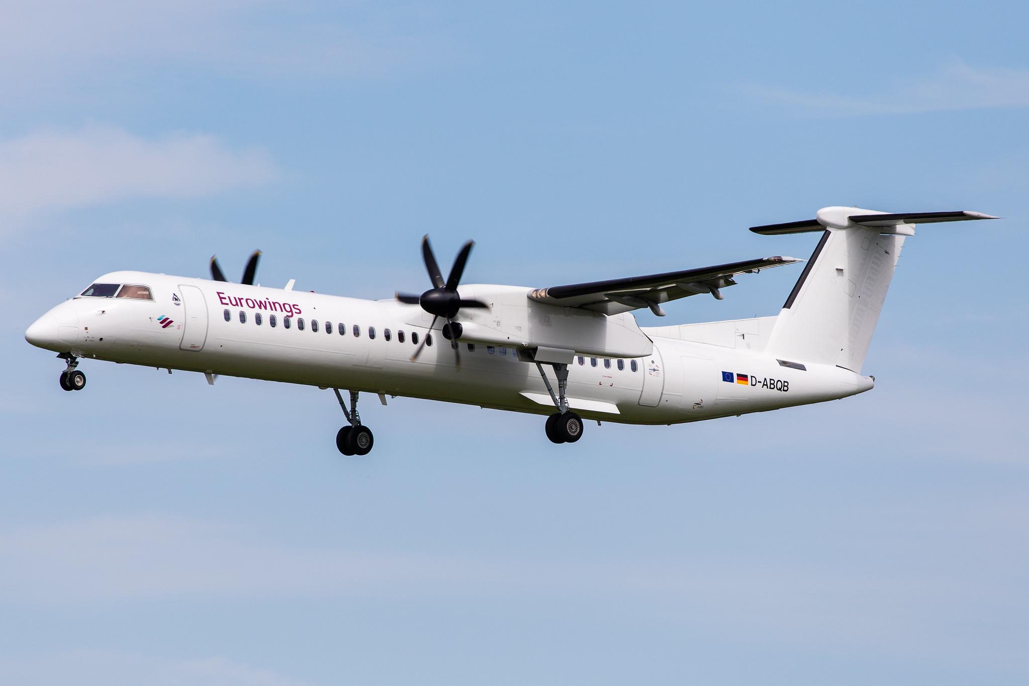 Hamburg Airport: Eurowings (EW / EWG) | Operator: Luftfahrtgesellschaft Walter  |  De Havilland Canada Dash 8-400 DH8D | D-ABQB | MSN 4226