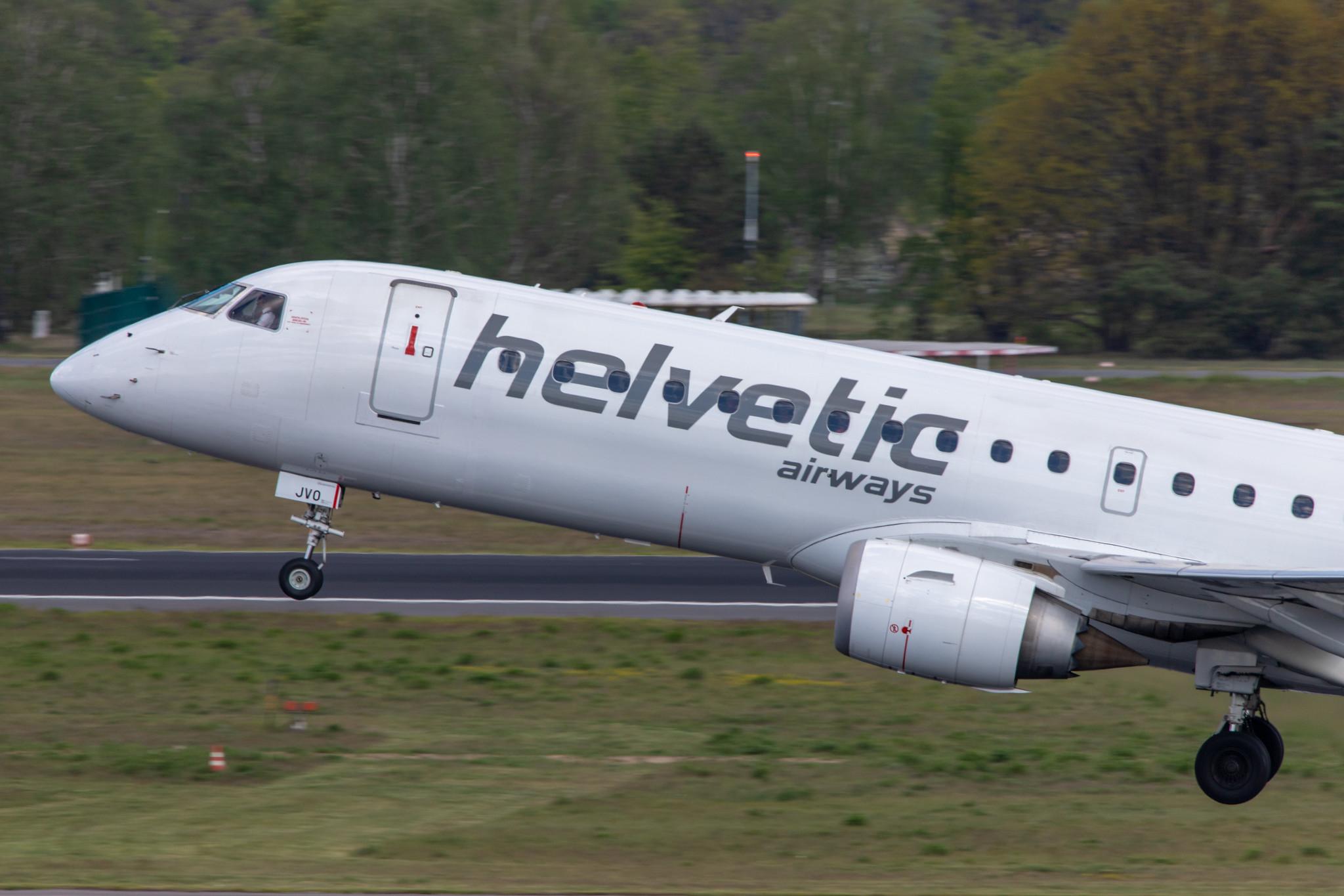 Flughafen Berlin Tegel (TXL): Helvetic Airways Embraer ERJ-190LR E190 HB-JVO MSN 19000294