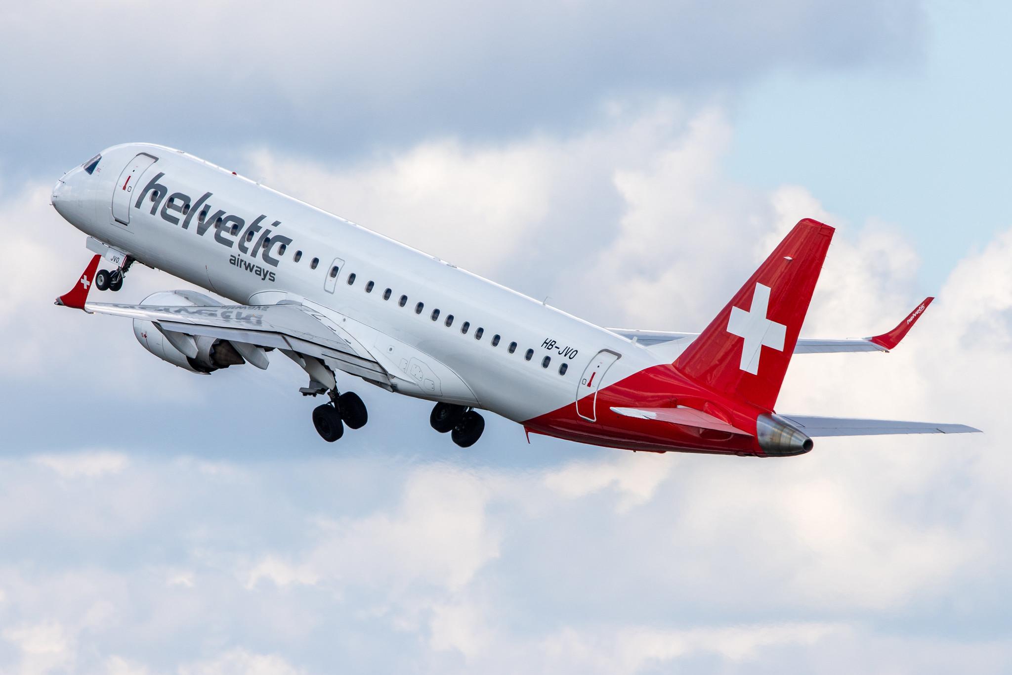 Flughafen Berlin Tegel (TXL): Helvetic Airways Embraer ERJ-190LR E190 HB-JVO MSN 19000294